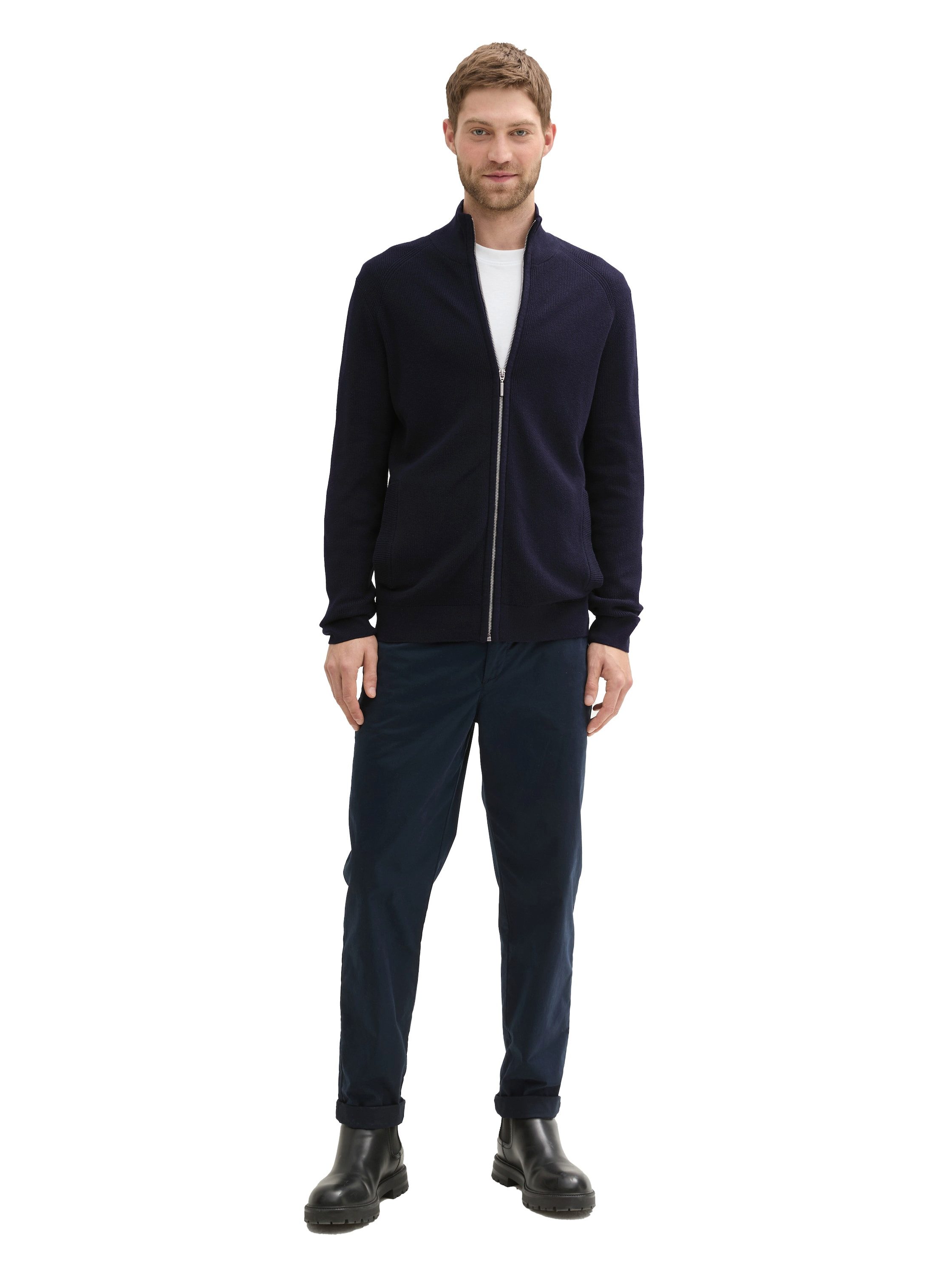 Tom Tailor Vest met rits en insteekzakken