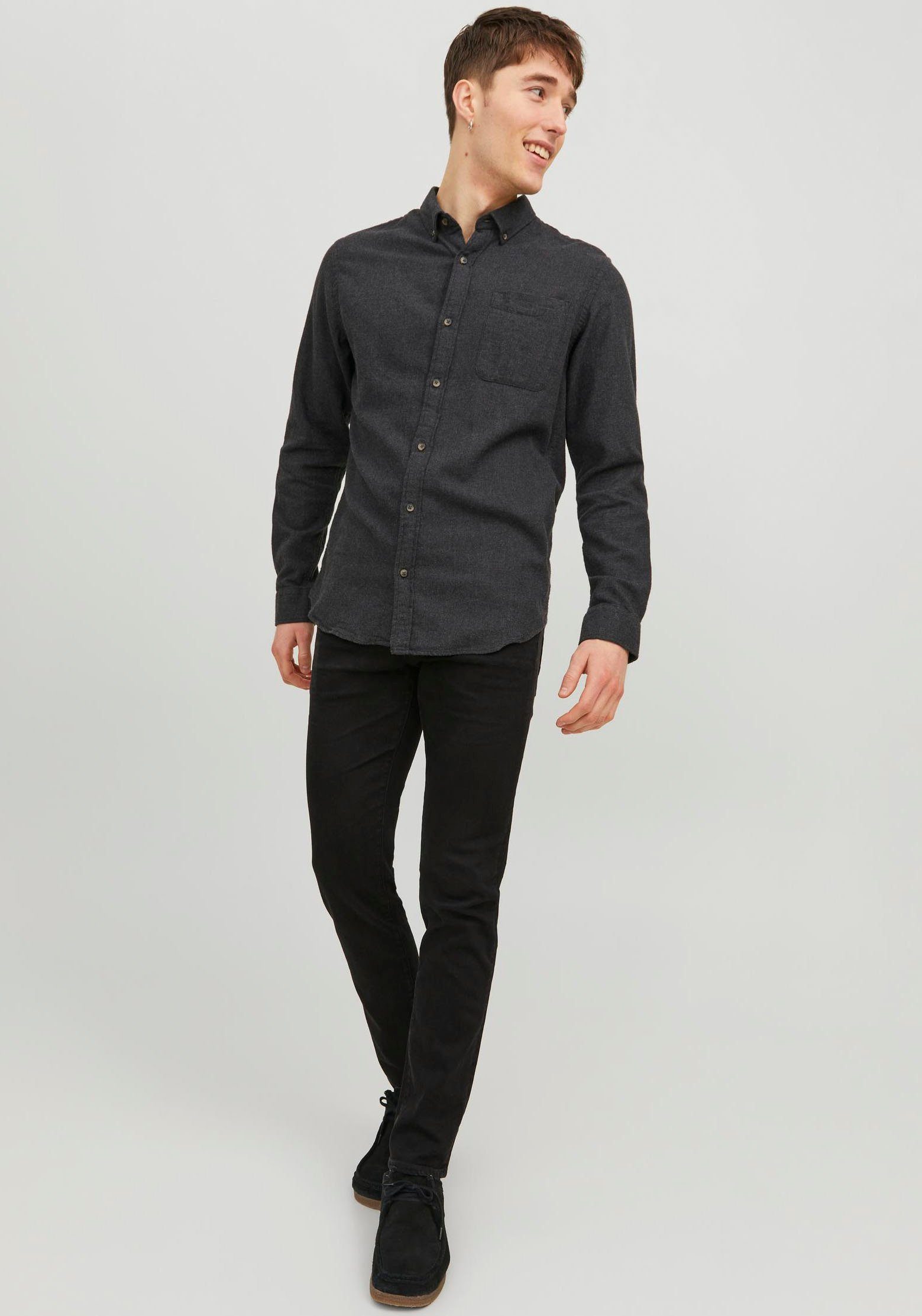 Jack & Jones Overhemd met lange mouwen JJECLASSIC MELANGE SHIRT LS SN