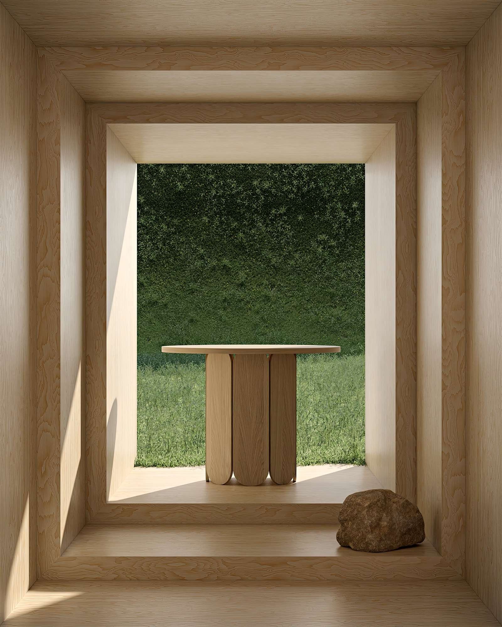 Woodman Eettafel Soft uniek ontwerp, breedte 98 cm