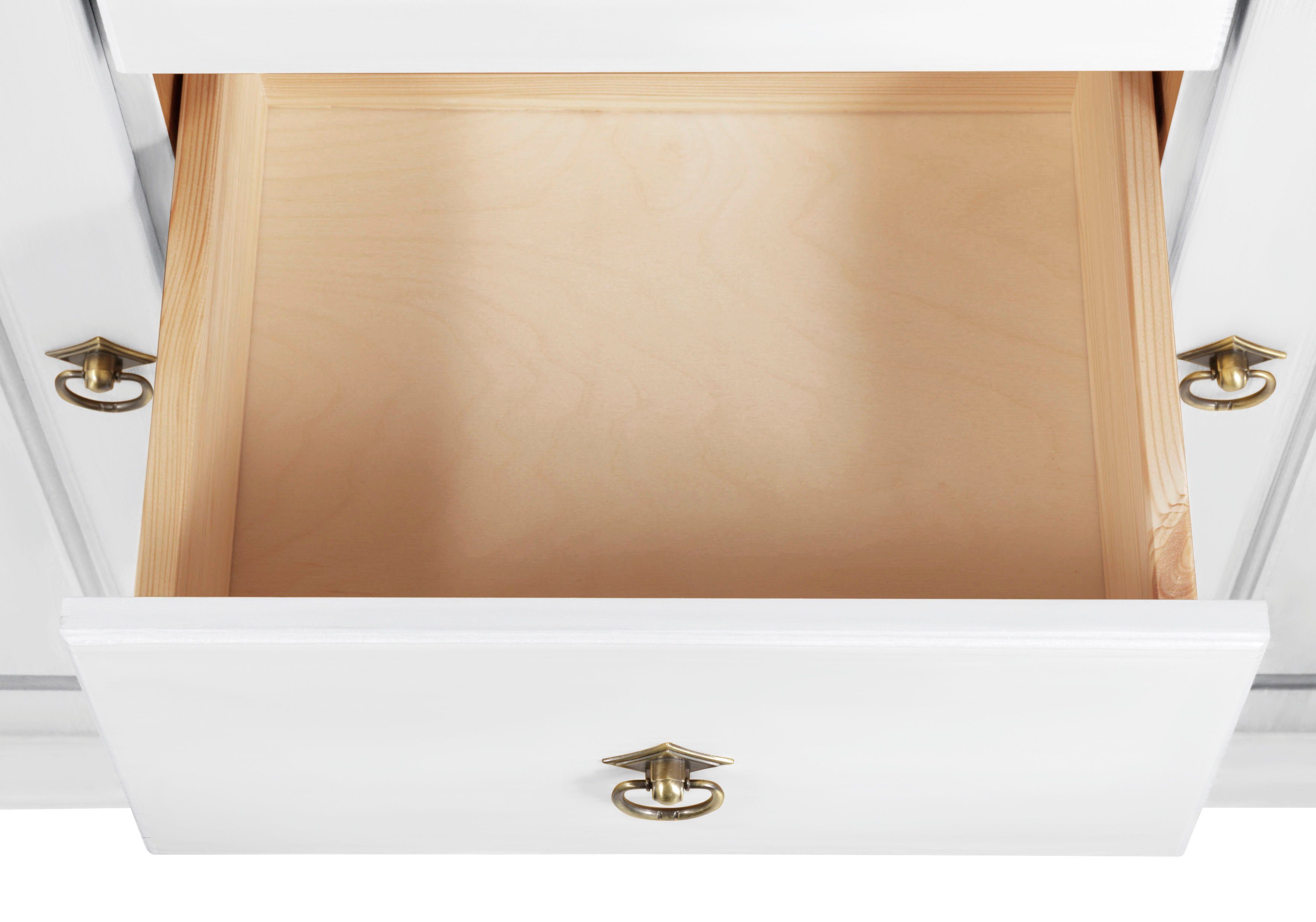 Home affaire Kast met laden en deuren Tessin, buffetonderkast, klassieke landelijke stijl van massief, fsc®-gecertificeerd dennenhout, 128cm breed