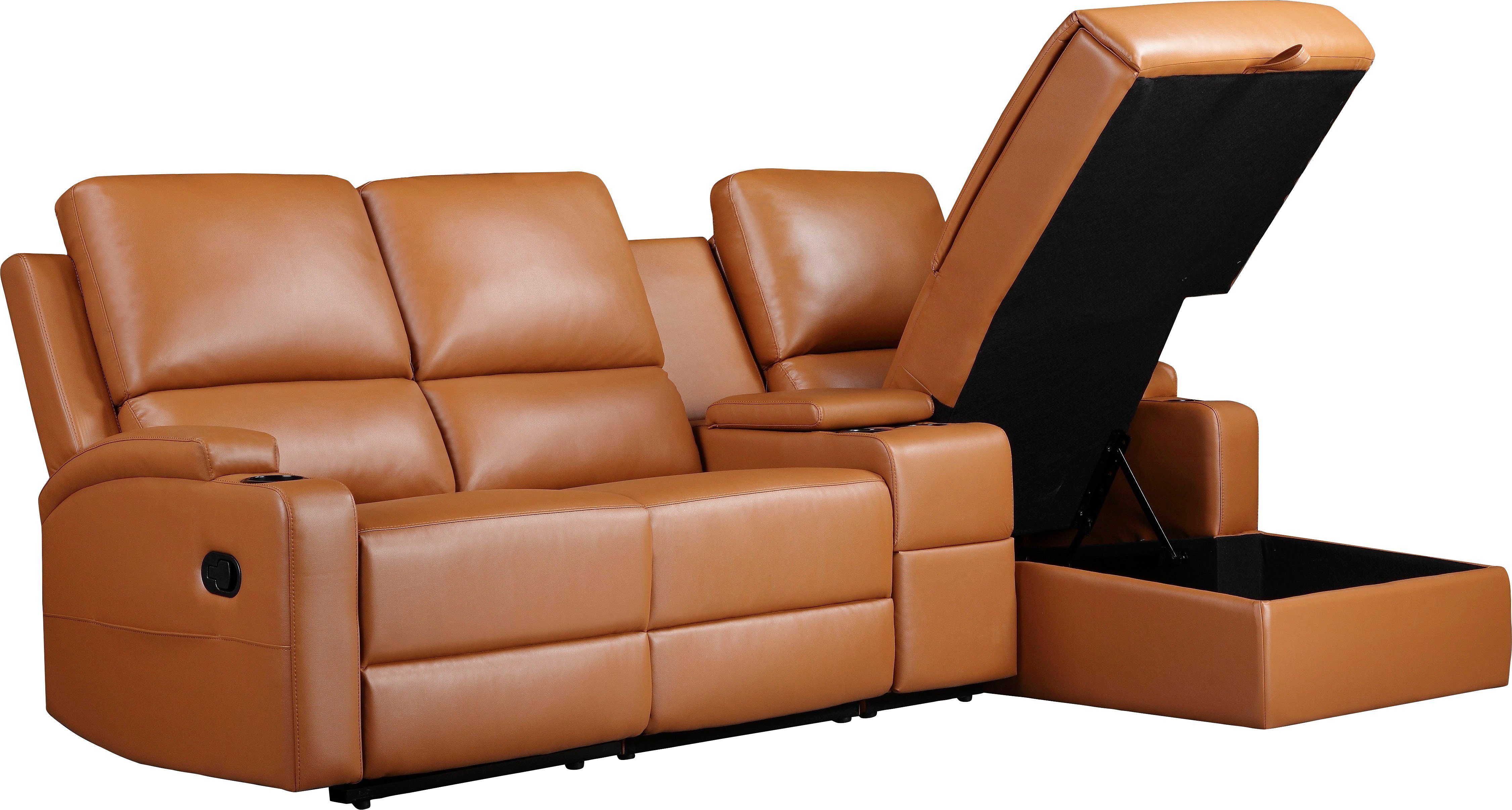 Home affaire Hoekbank Napori multimediabank, 3 bioscoopstoelen XXL, L-model, Bioscoopbank met relaxfunctie, bekerhouder, opbergvak en opbergbox