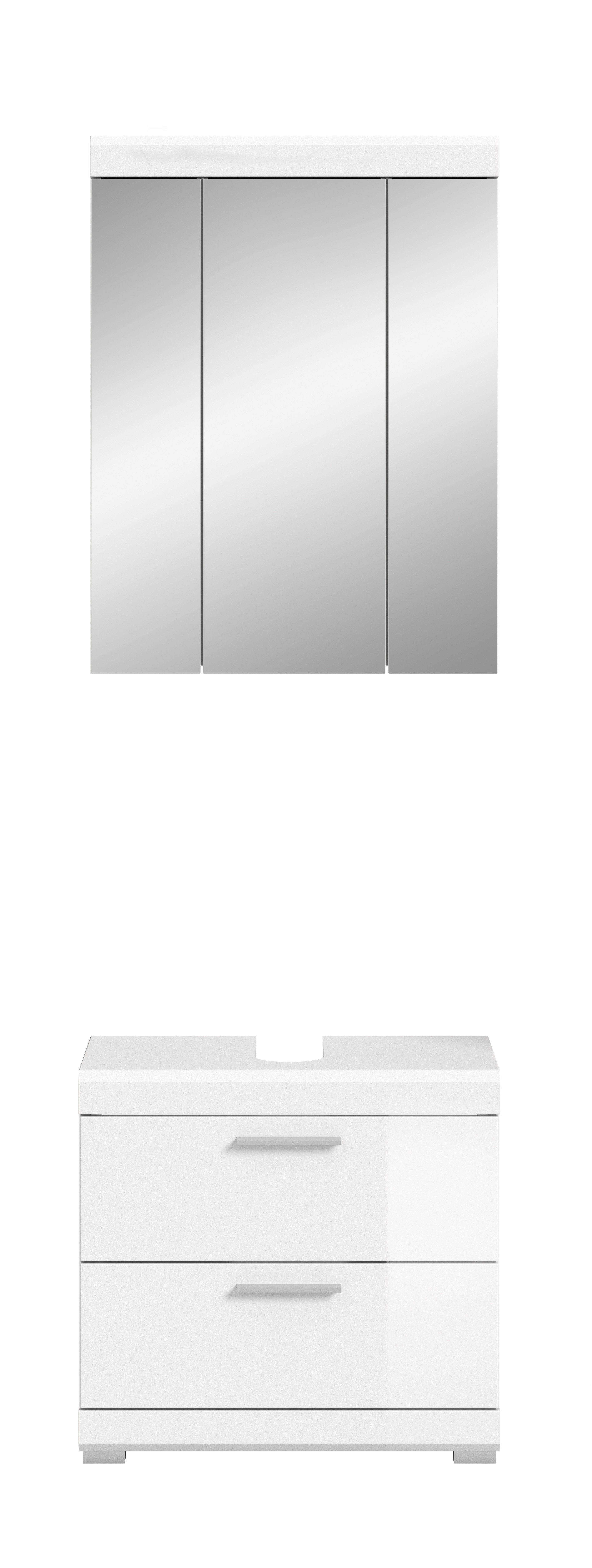 INOSIGN Badkamerserie Siena, 2-delig, bestaande uit: onderkast voor wastafel, spiegelkast in verschillende kleuren verkrijgbaar, badkamermeubels, combinatie, badkamer (set, 2-delig)