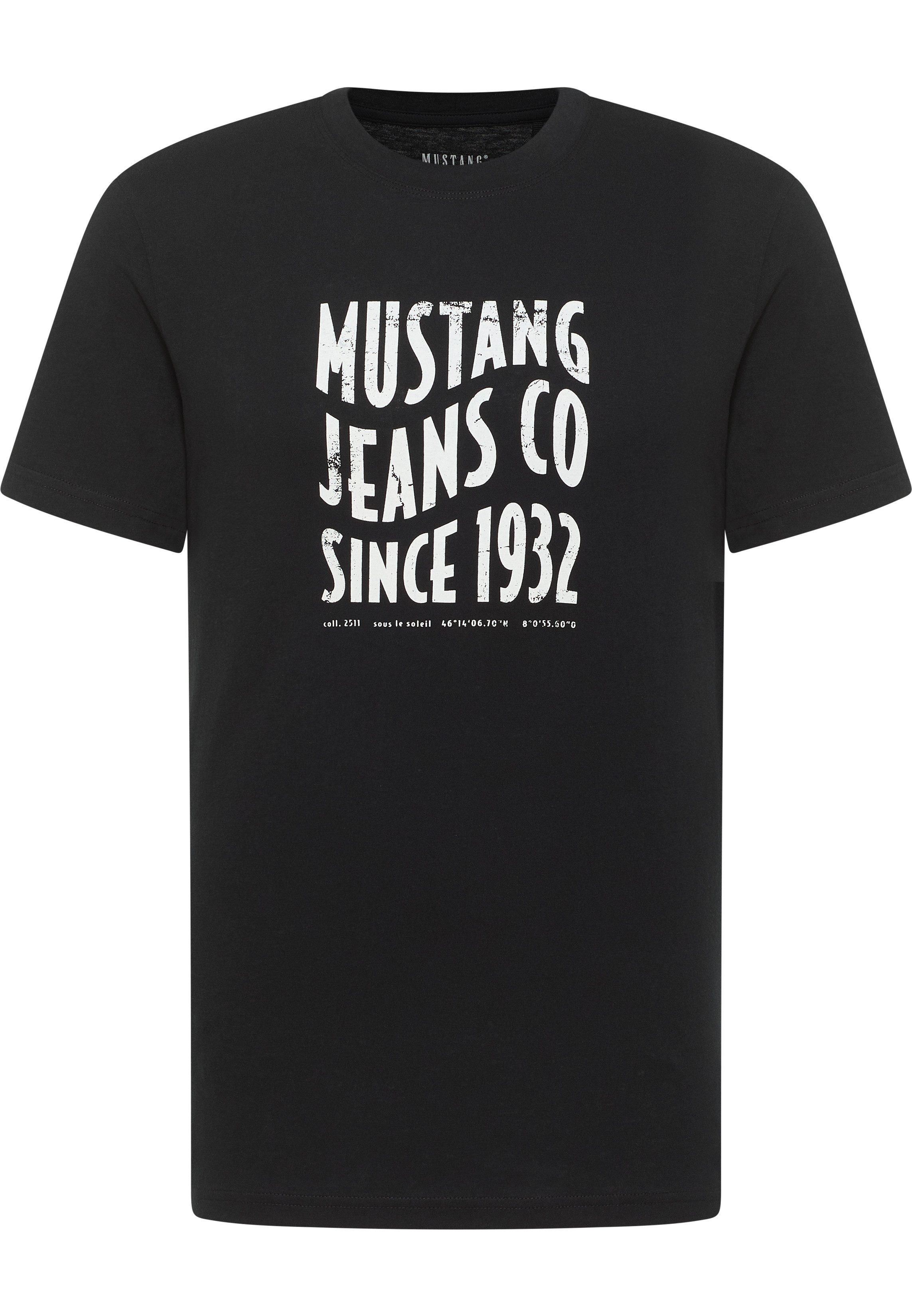 MUSTANG Shirt met korte mouwen Style Austin met logoprint