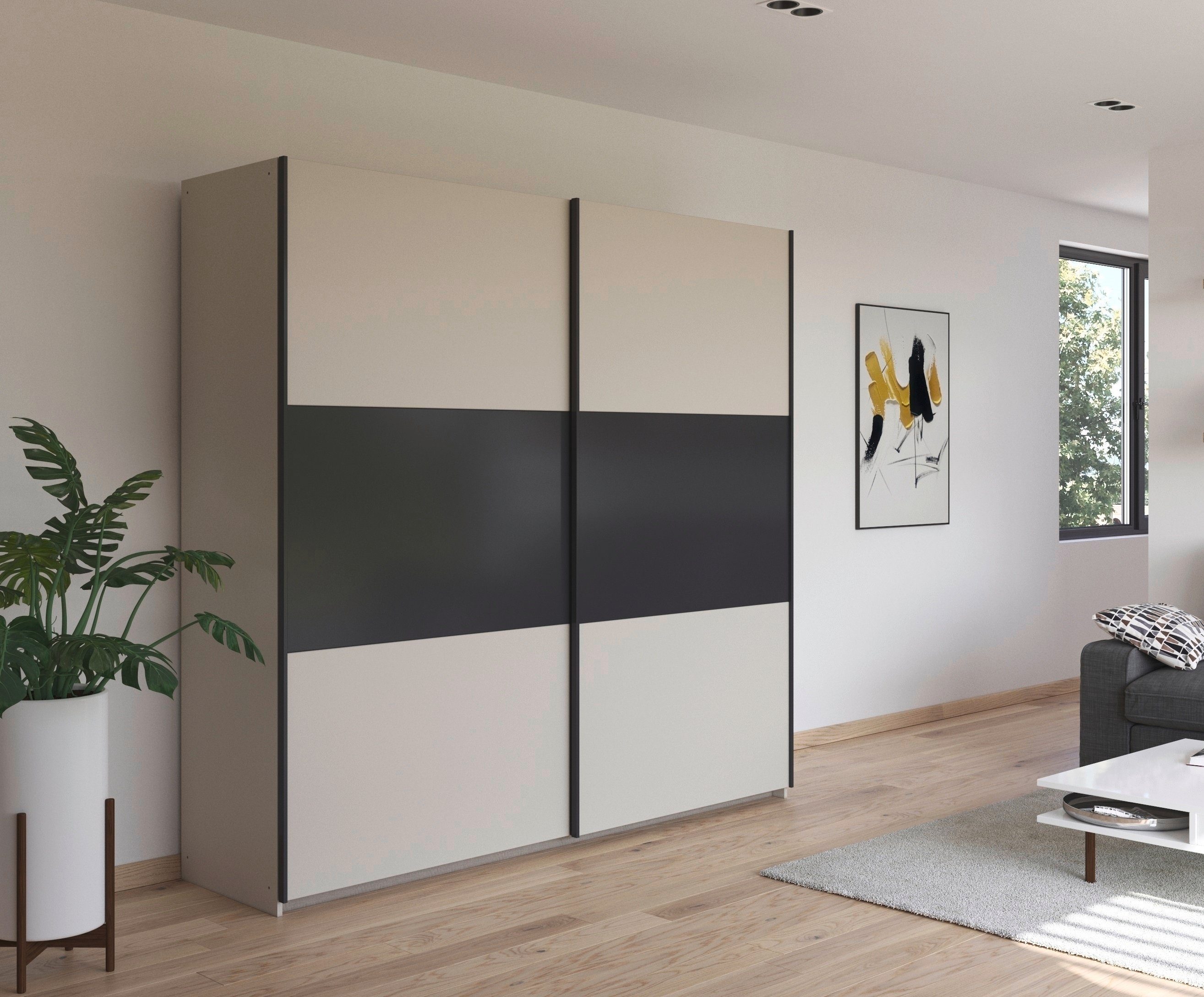 rauch Zweefdeurkast Kledingkast kast garderobe garderobekast waskast NEO met een royale opbergruimte en vele verschillende kleurencombinaties