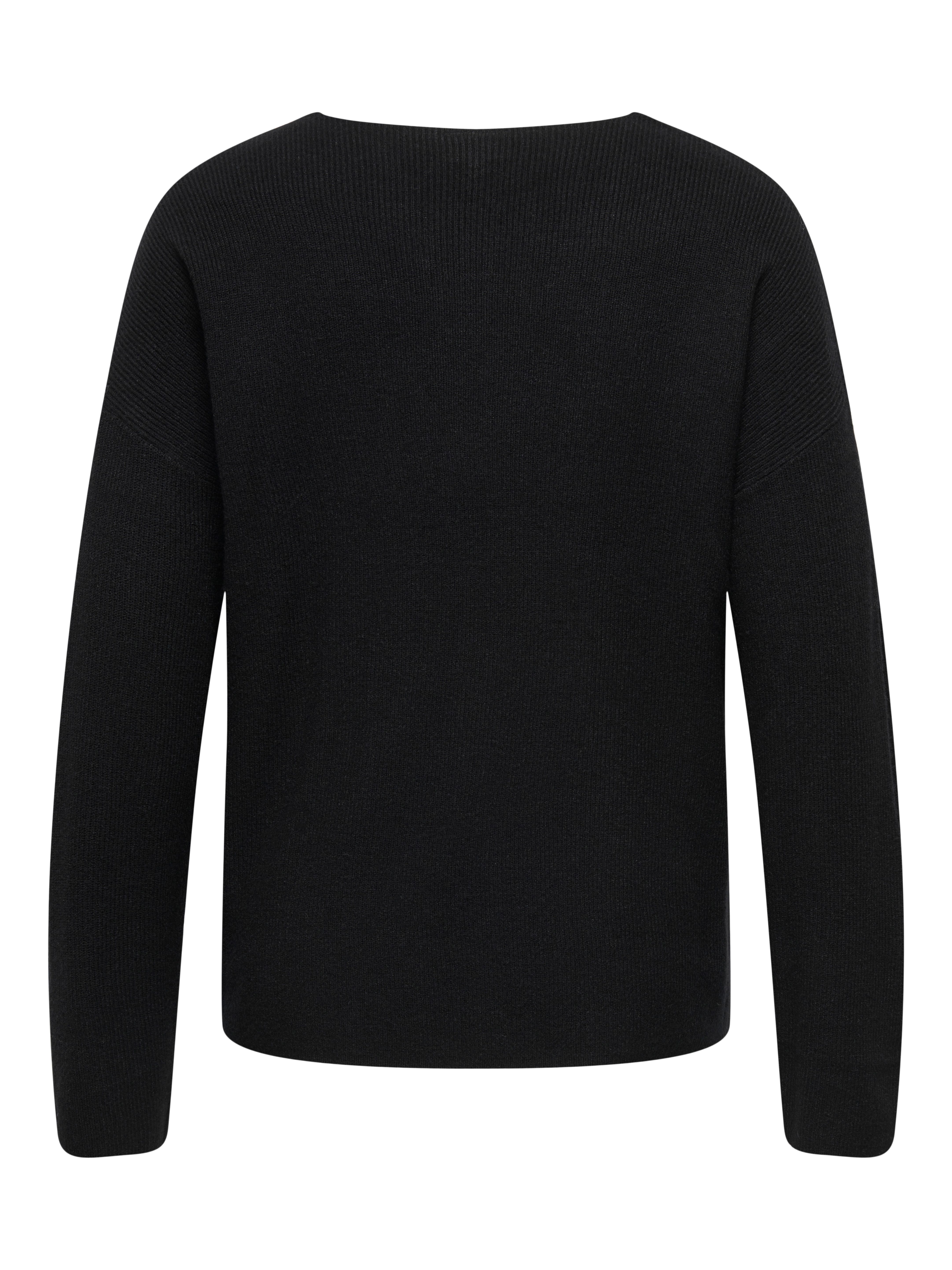 ONLY CARMAKOMA Trui met V-hals CARIBI LS RIB LOOSE V-NECK CC KNT
