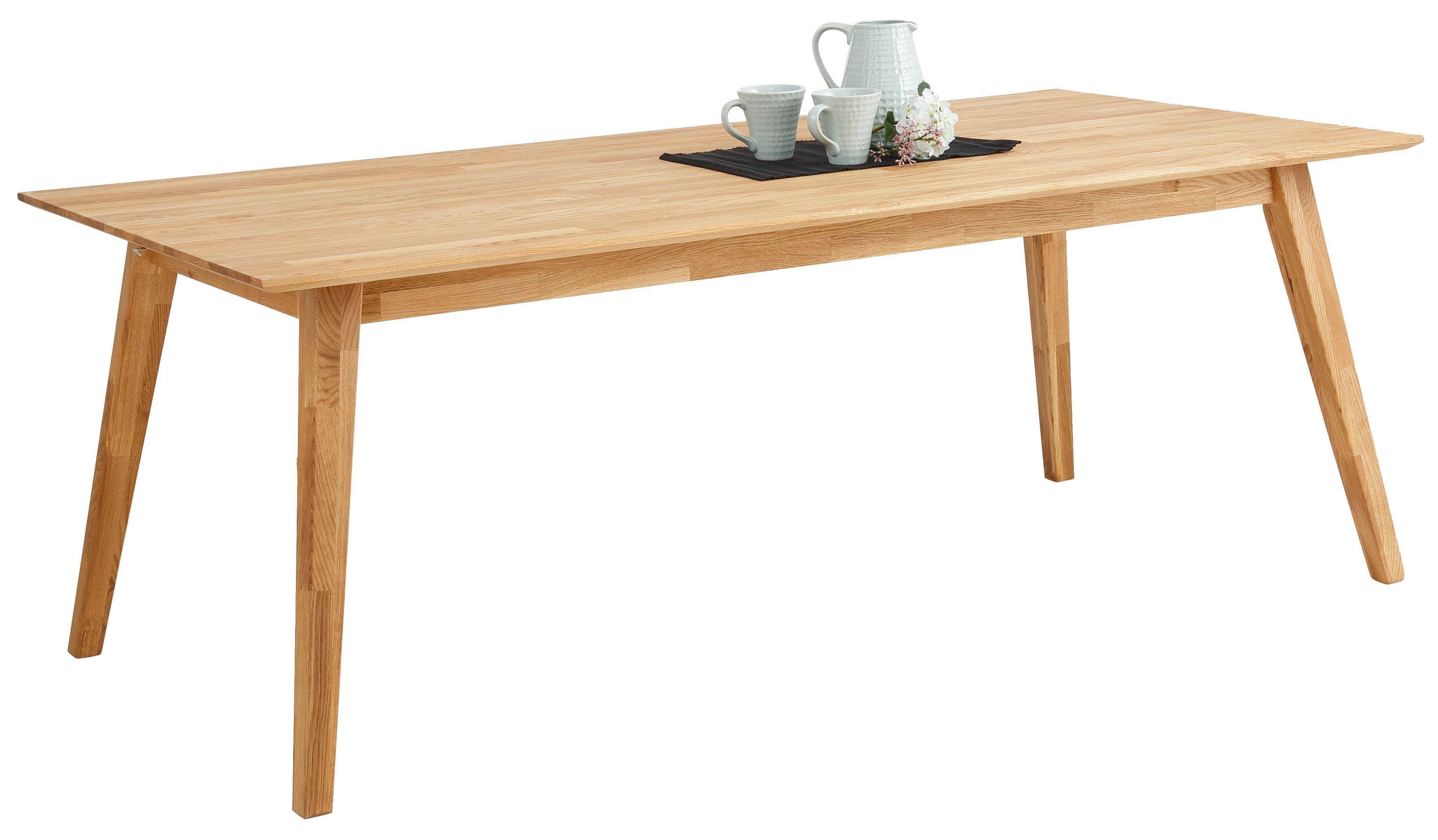 andas Eettafel Lake Massief eiken, breedte 150 cm, uit te breiden met insteekbladen