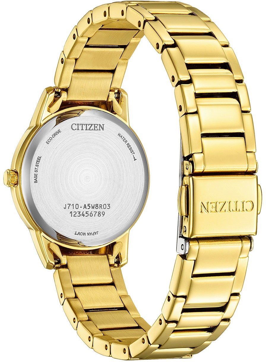 Citizen Solarhorloge FE1241-71L Polshorloge, dameshorloge, roestvrijstalen band, datum