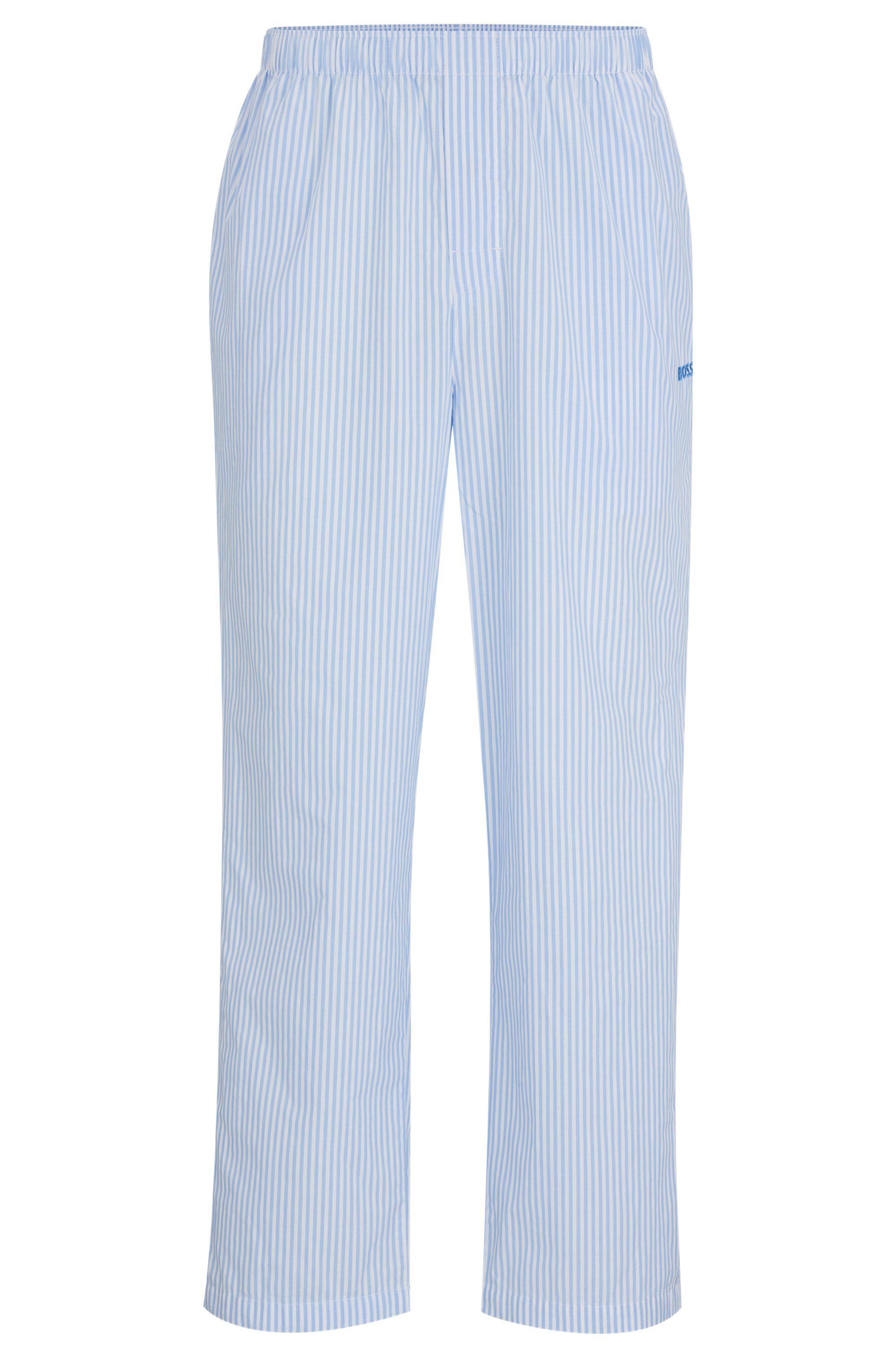 BOSS Pyjama Stripe Pants in modieuze strepen & boss logo-opdruk