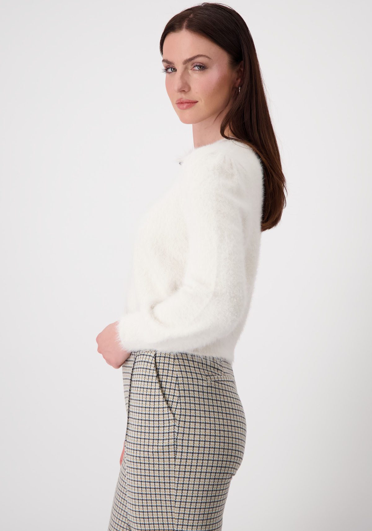 Monari Vest van pluche garen