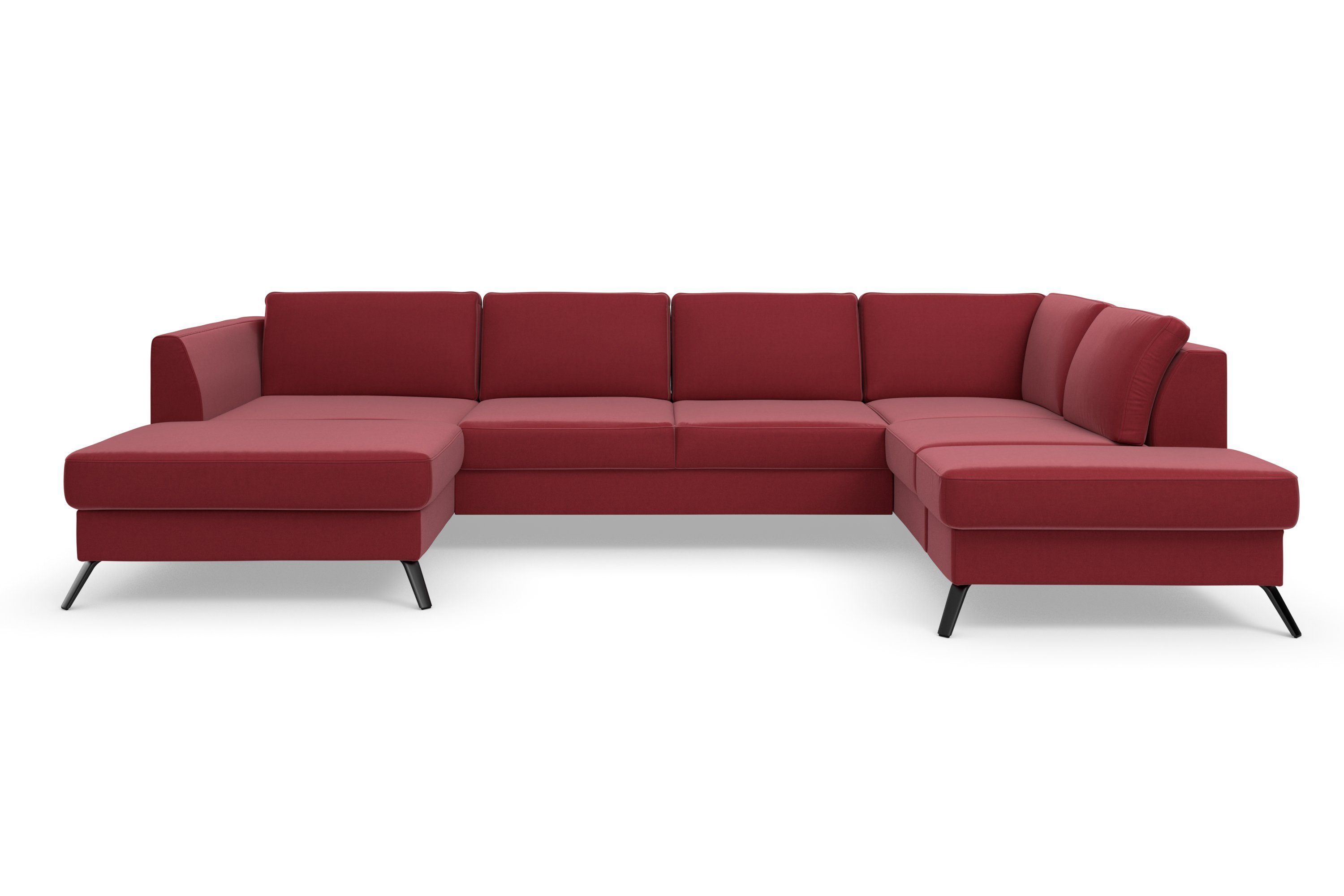 sit&more Zithoek Olsen U-vorm inclusief zitdiepteverstelling, naar keuze met slaapfunctie, 15 cm hoog