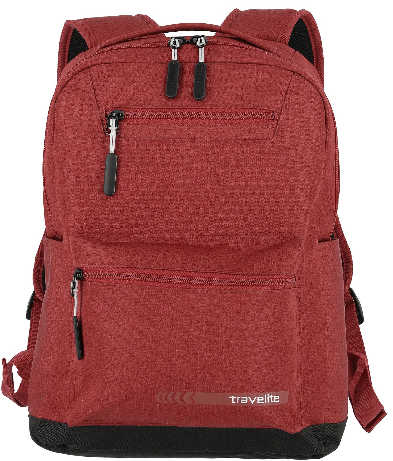 travelite Vrijetijdsrugzak KICK OFF rugzak M Werkrugzak schoolrugzak vrijetijds rugzak met 13-inch laptopvak unisex rugzakken rood