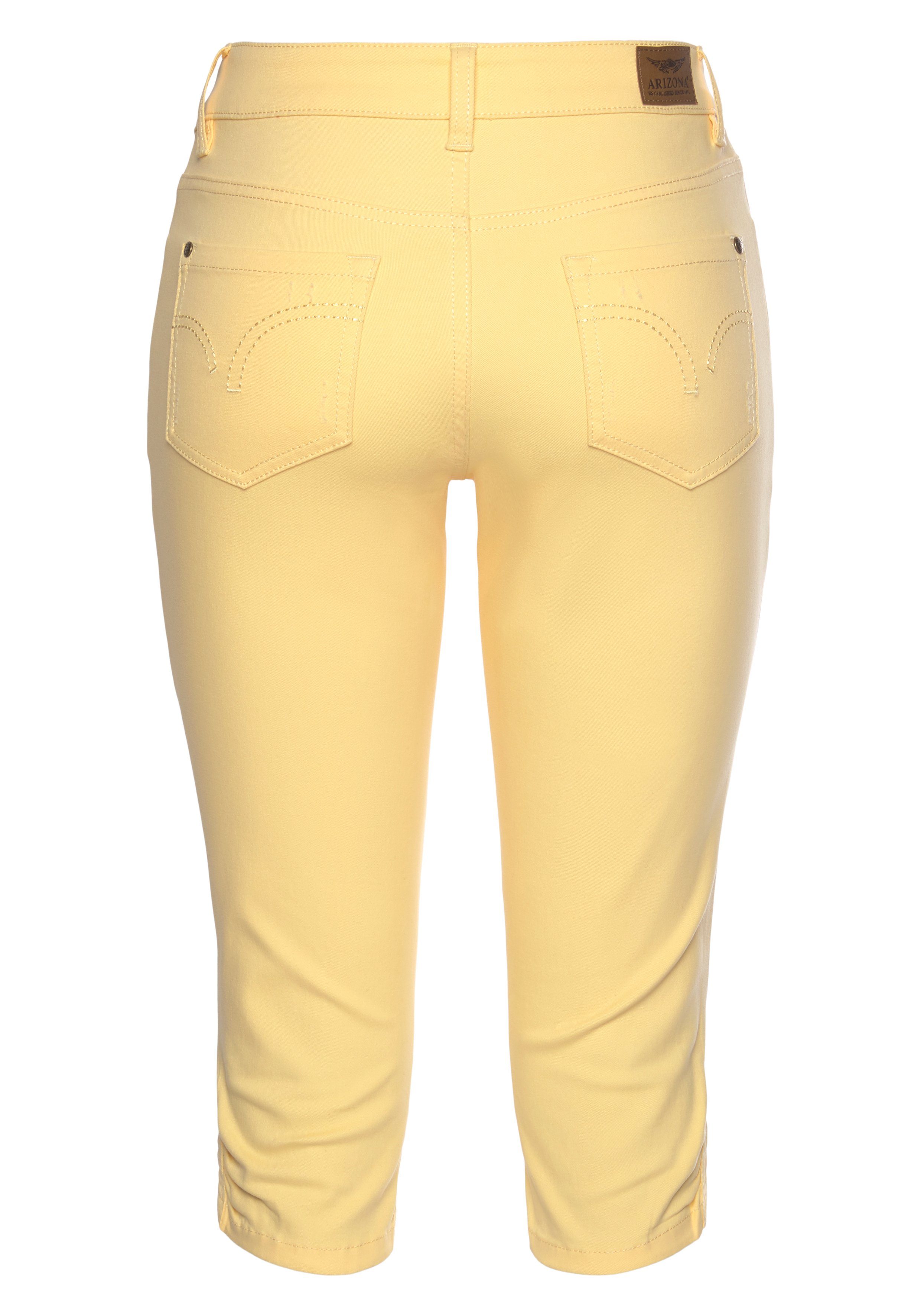 Arizona Capri jeans smalle pasvorm, met destroyed-effecten, lage taille