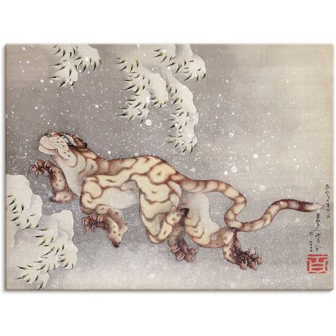 Artland artprint Tiger in einem Schneesturm. Edo-Zeit