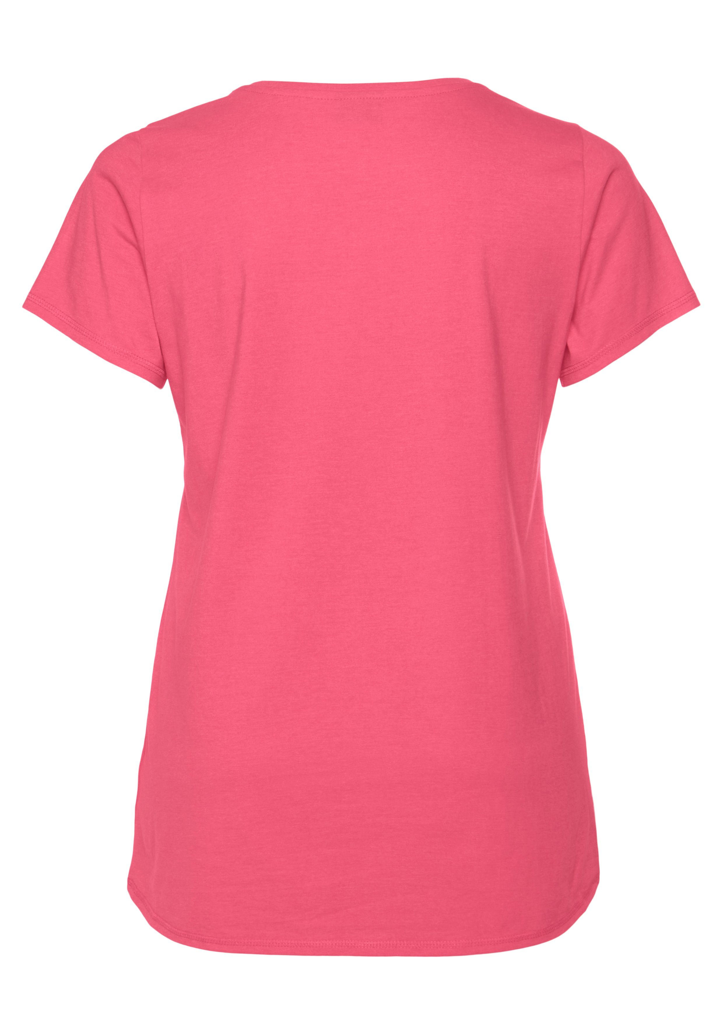 Venice Beach Lang shirt Lange mouwen, losse pasvorm, met logoprint, hartvormige hals