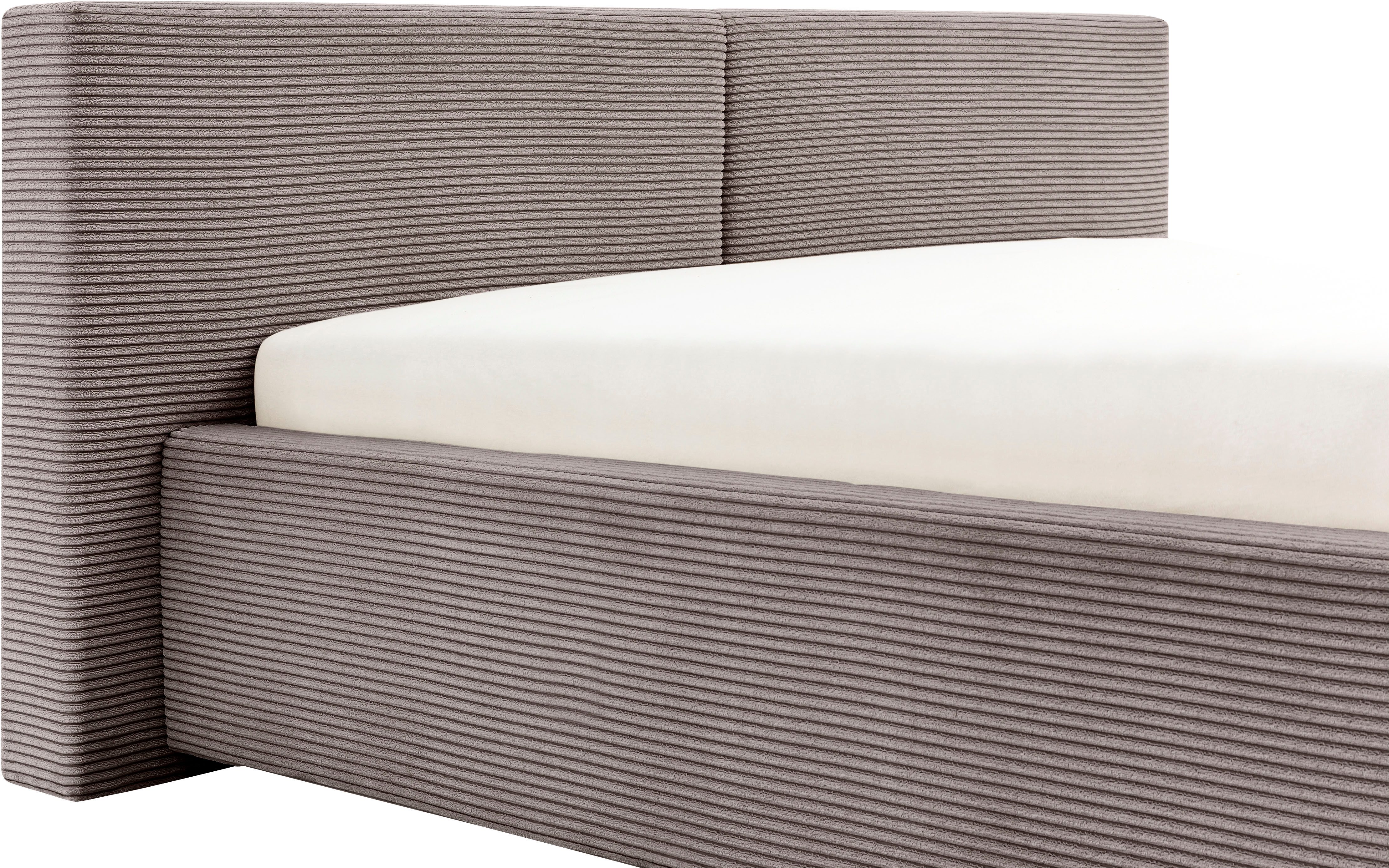 meise.möbel Gestoffeerd bed Cube optioneel met matras en bedlade