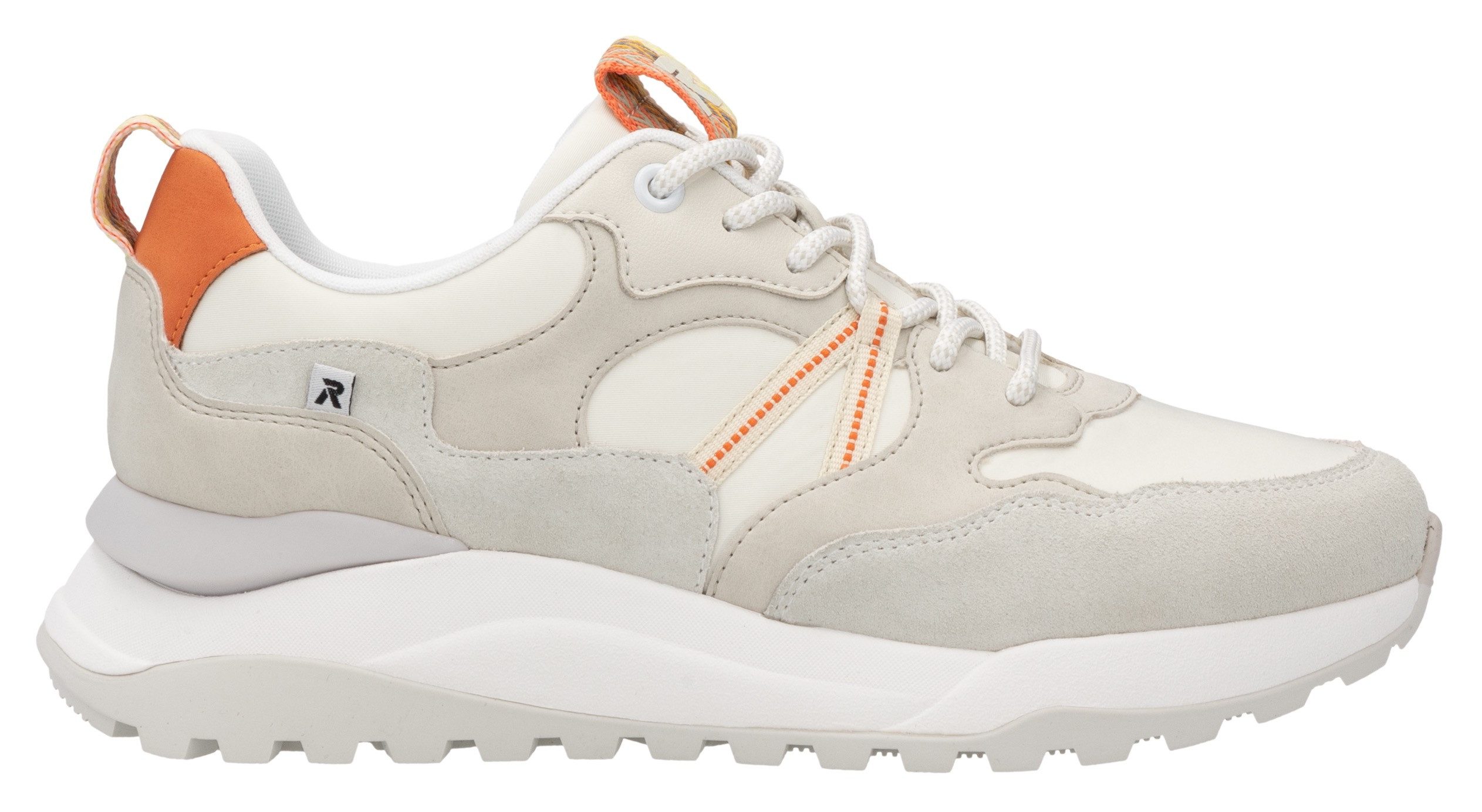 RIEKER Sport Sneakers met sleehak Bel Air vrijetijdsschoen, lage schoen, veterschoen met uitneembaar voetbed
