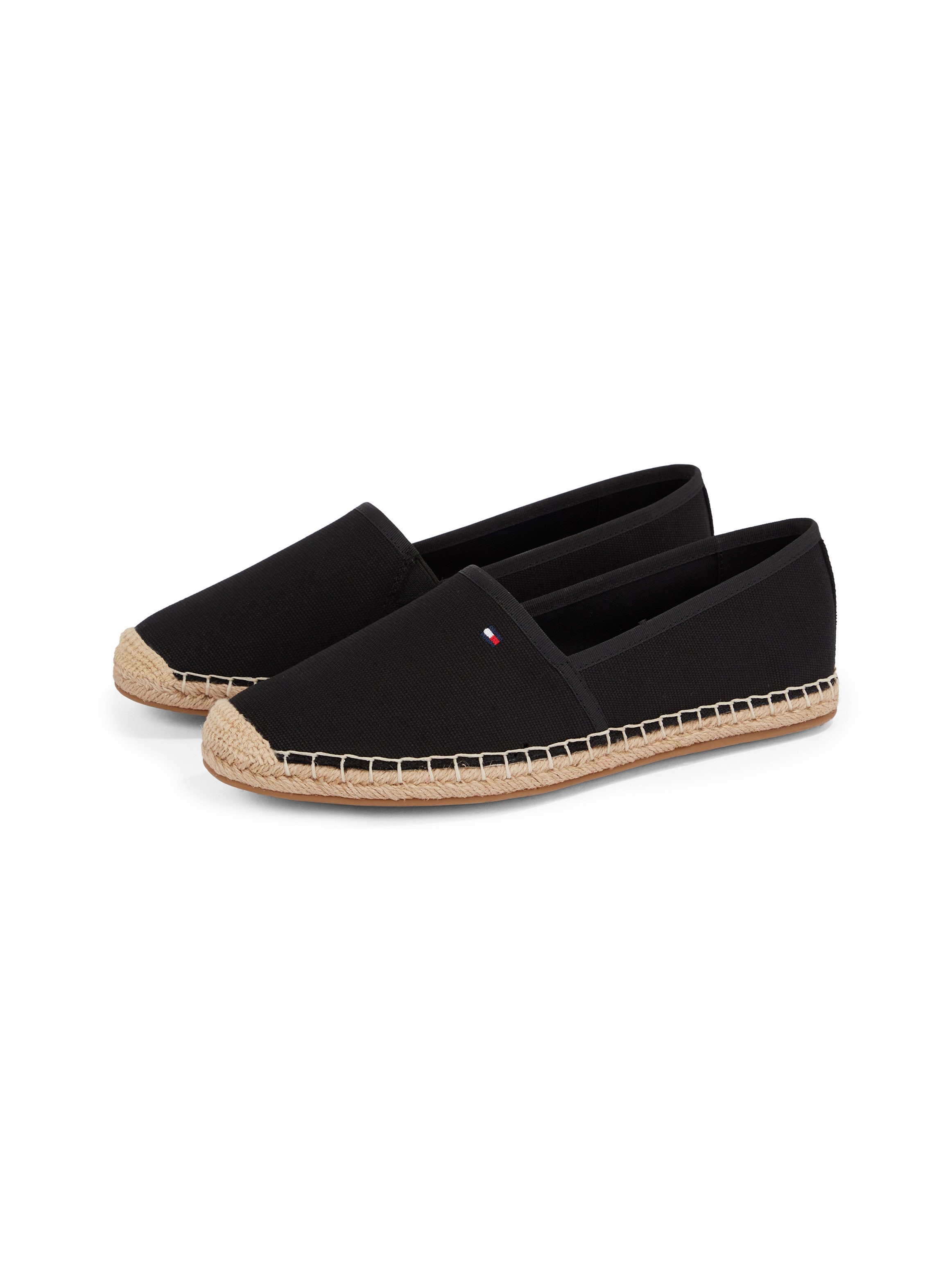 Tommy Hilfiger Espadrilles FLAG CANVAS ESPADRILLE , slippers, flats, comfortabele schoen met bamboe...