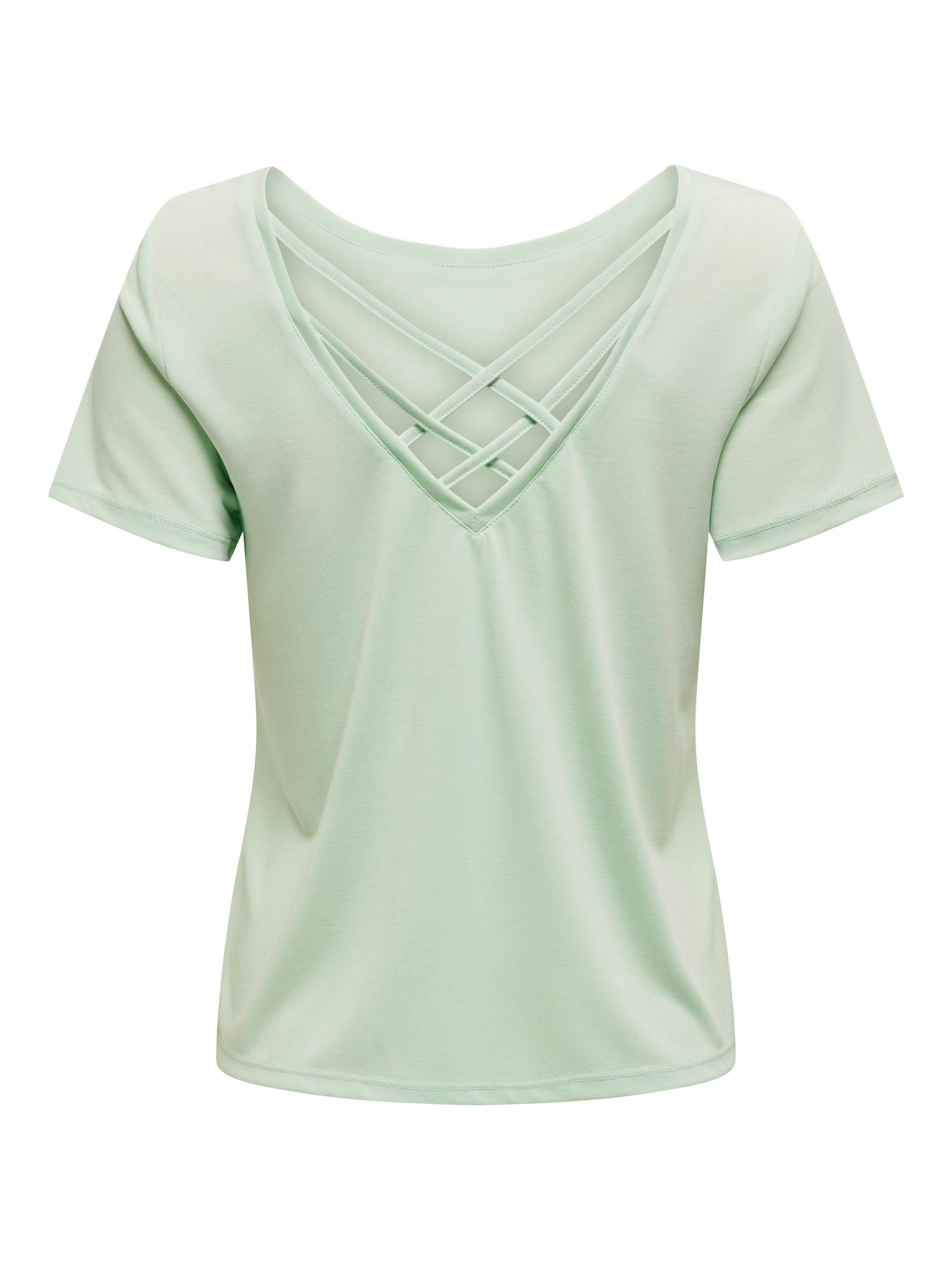 Only Shirt met korte mouwen ONLFREE LIFE S/S CROSS BACK TOP BOX JRS