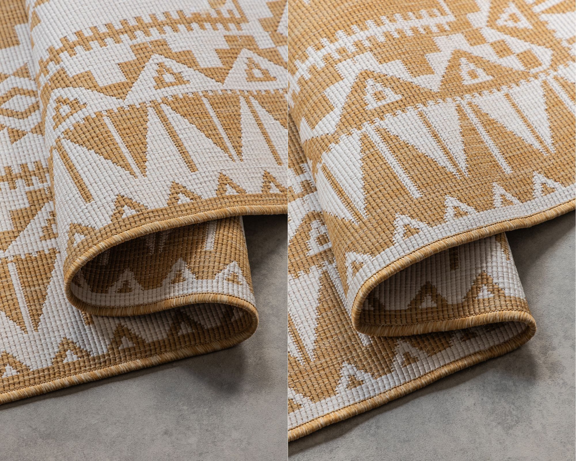 ELLE DECORATION Vloerkleed Dynamic, omkeerbaar tapijt Vlakweefsel, binnen- en buiten, modern, omkeerbaar, balkon, woonkamer, buiten