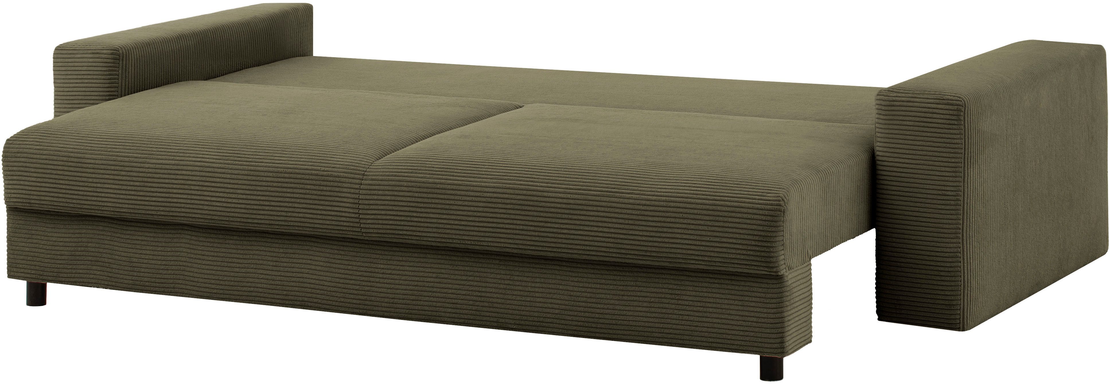 LeGer Home by Lena Gercke Slaapbank Imoga, kussen met slaapfunctie, 3-zits bank, bank met bedlade in moderne kleuren en stoffen, bedfunctie, ligoppervlak: 200x150 cm