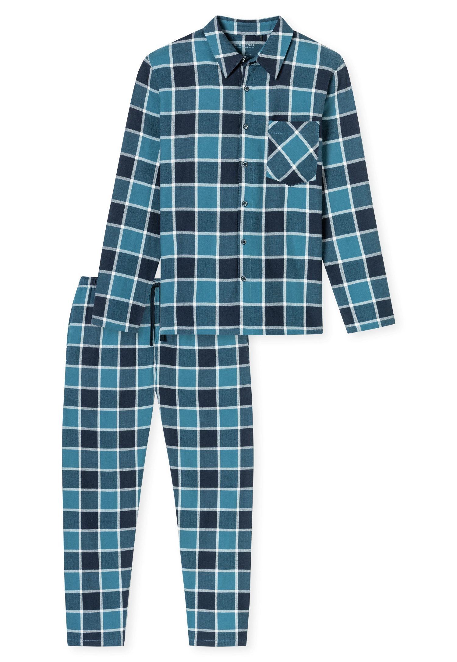 Schiesser Pyjama SELECTED PREMIUM WARMING (2-delig)