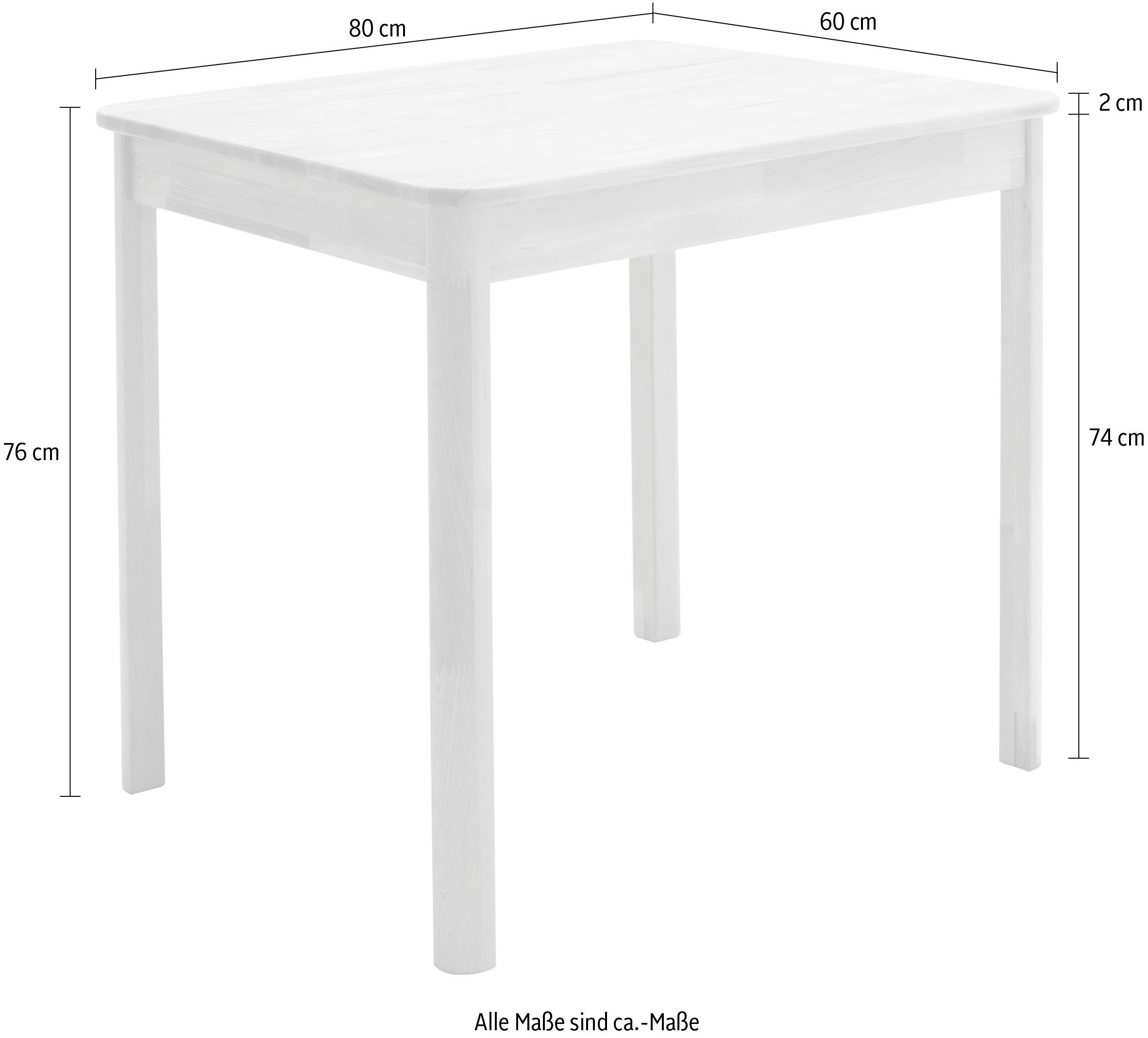 MCA living Eettafel Oskar, TOPSELLER! Massief houten tafel, naar keuze van beukenkernhout of wildeiken