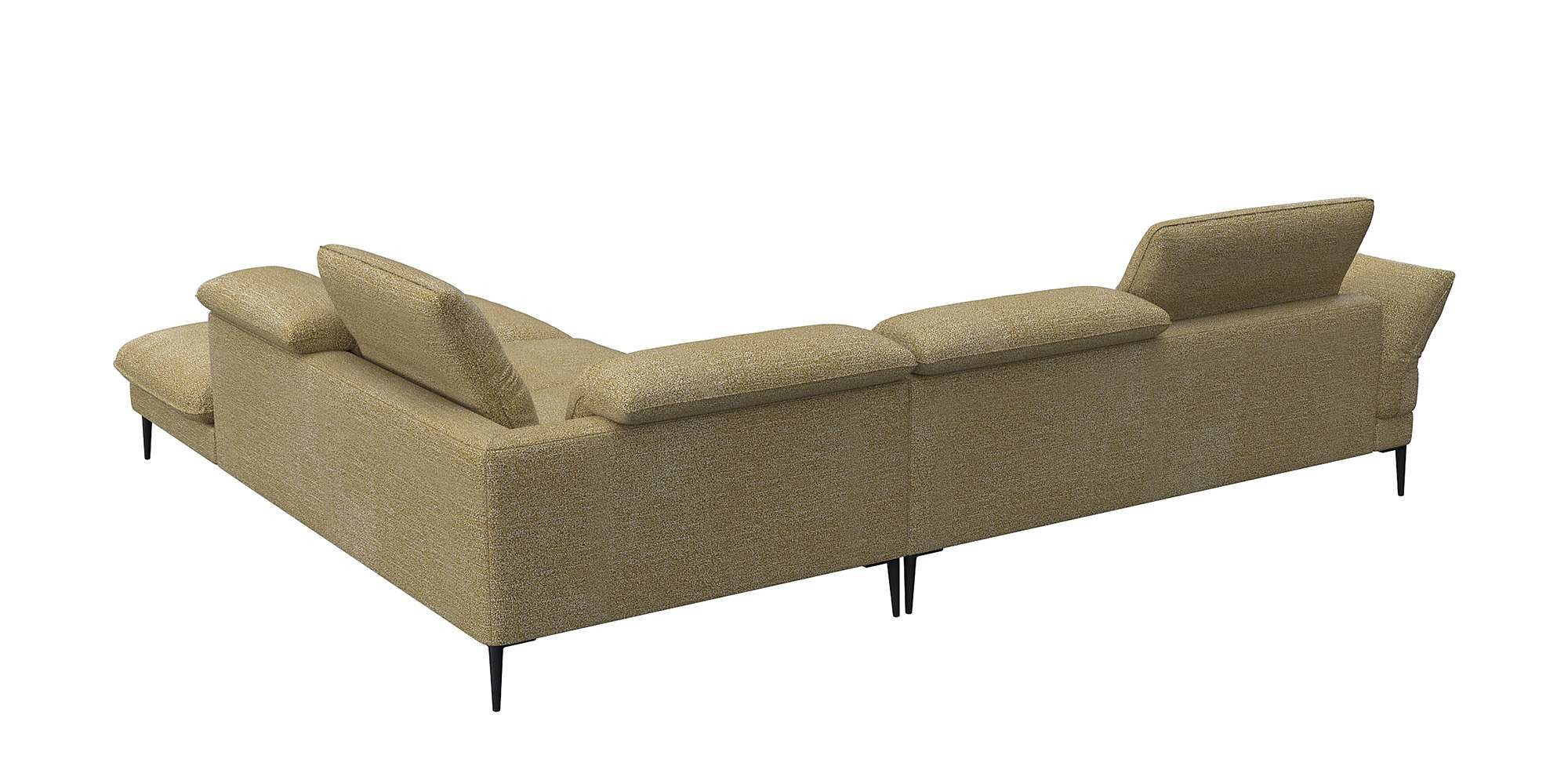 FLEXLUX Hoekbank Salino, functie-sofa met ottomane, relaxsofa, hoekbank Bank met arm- en hoofdeinde verstellingen, koudschuim & staalgolven