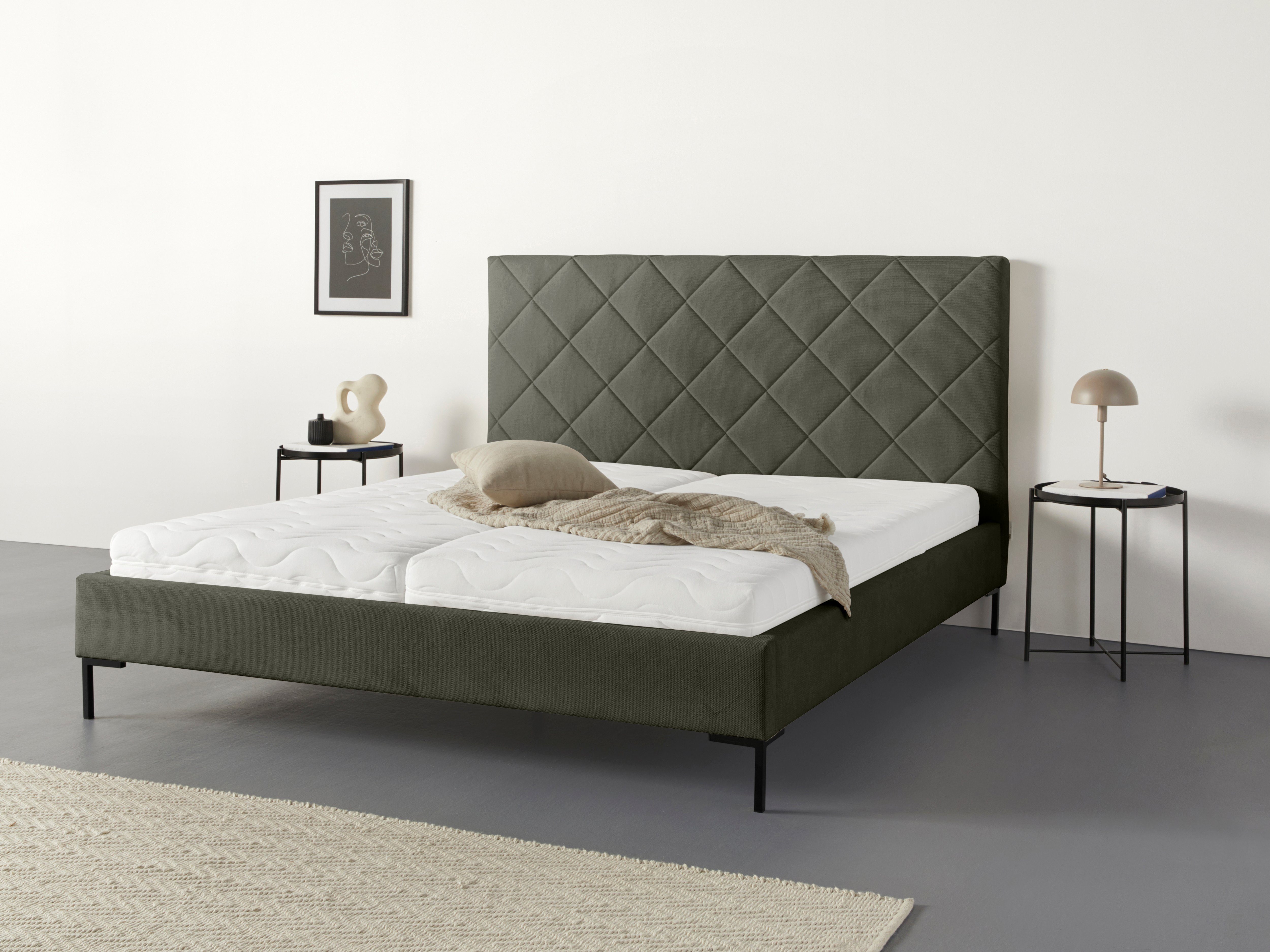 Guido Maria Kretschmer Home&Living Gestoffeerd bed CHARLOTT Modern bekleed bed met of zonder lattenbodem