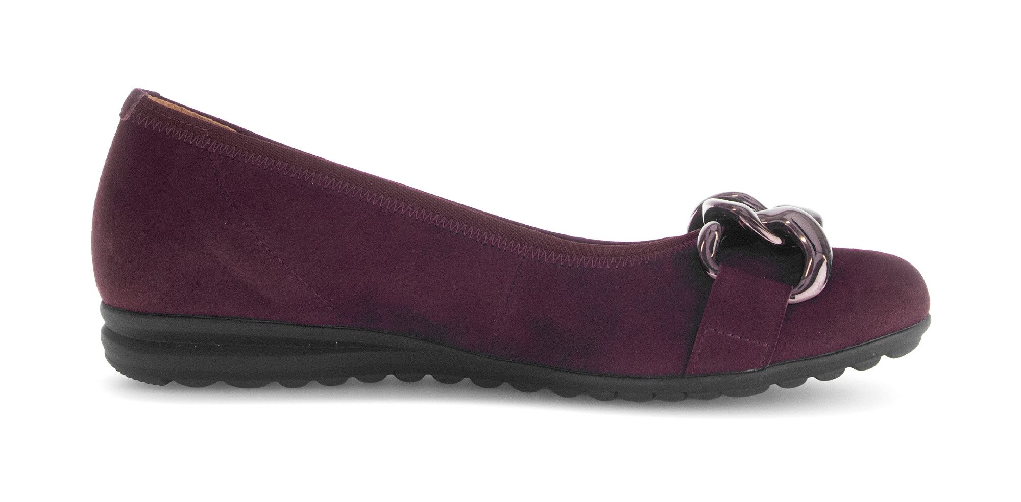 Gabor Ballerina's Florence , businessschoen, instapschoen met elastische afwerking, breedte g