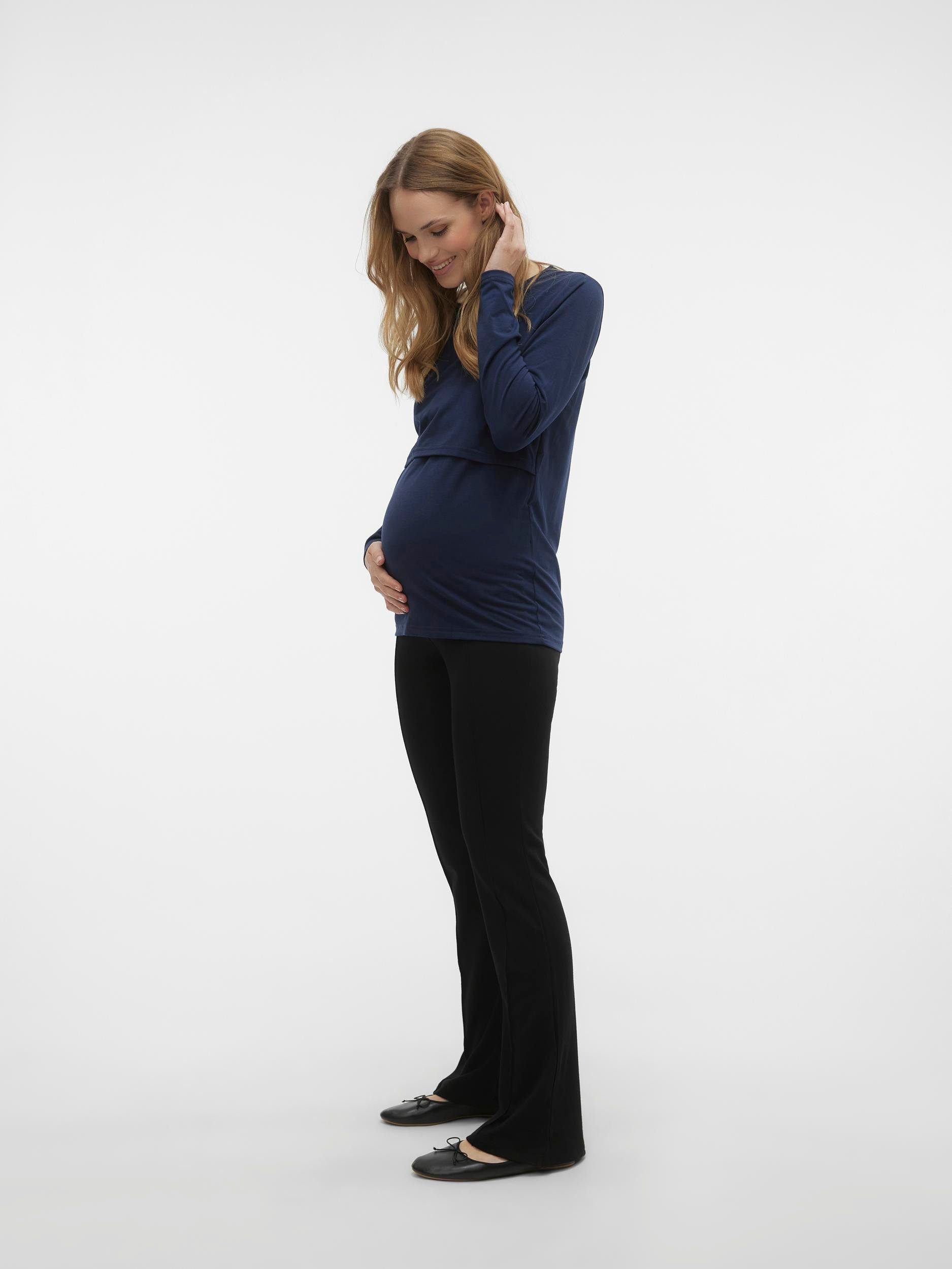 Mamalicious Stretch-zwangerschapsbroek MLLUNA JRS PINTUCK FLARE PANT A. NOOS