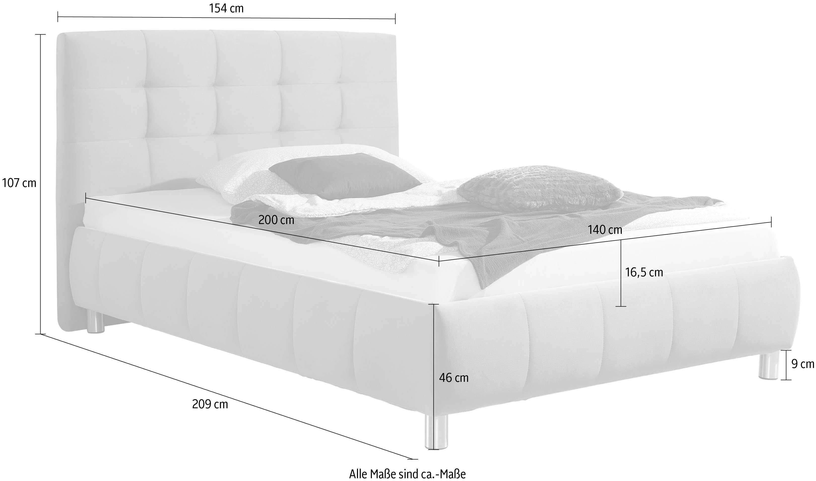Maintal Gestoffeerd bed Lalley