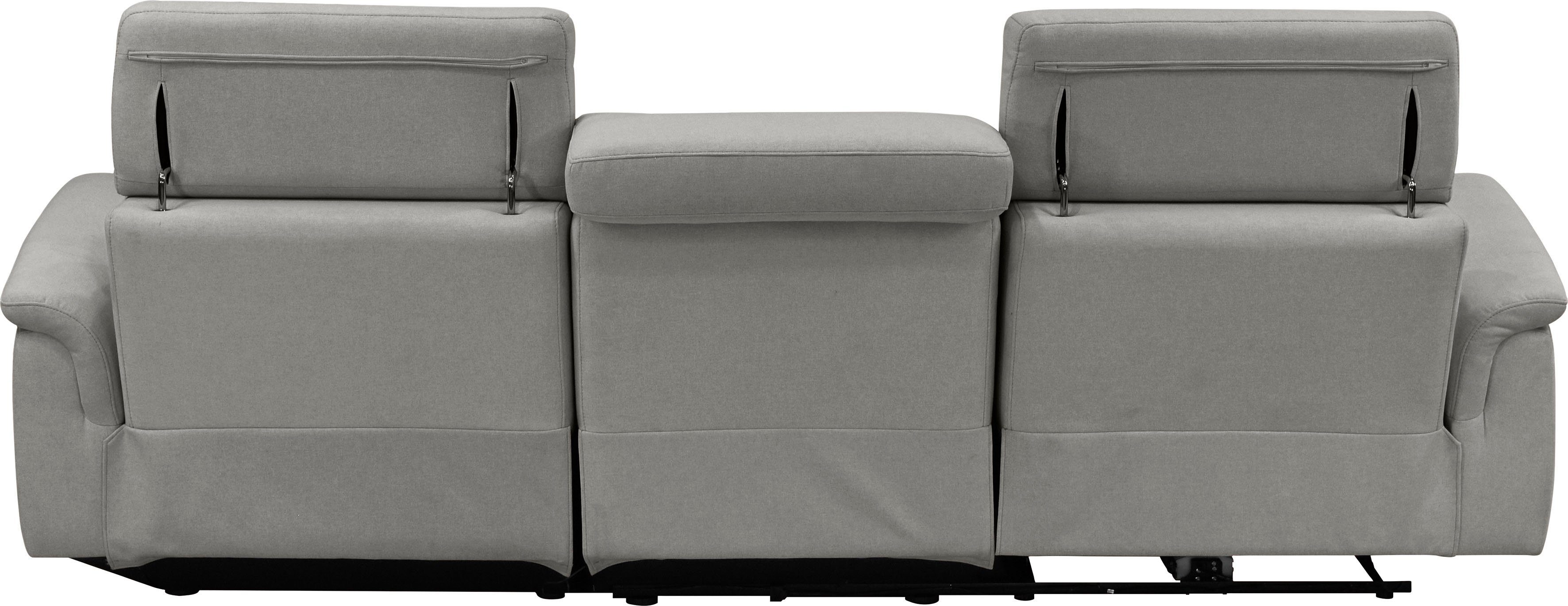Places of Style Hoekbank Pareli, L-model, 259 cm, met récamier, echt leer, imitatieleer, weefstof
