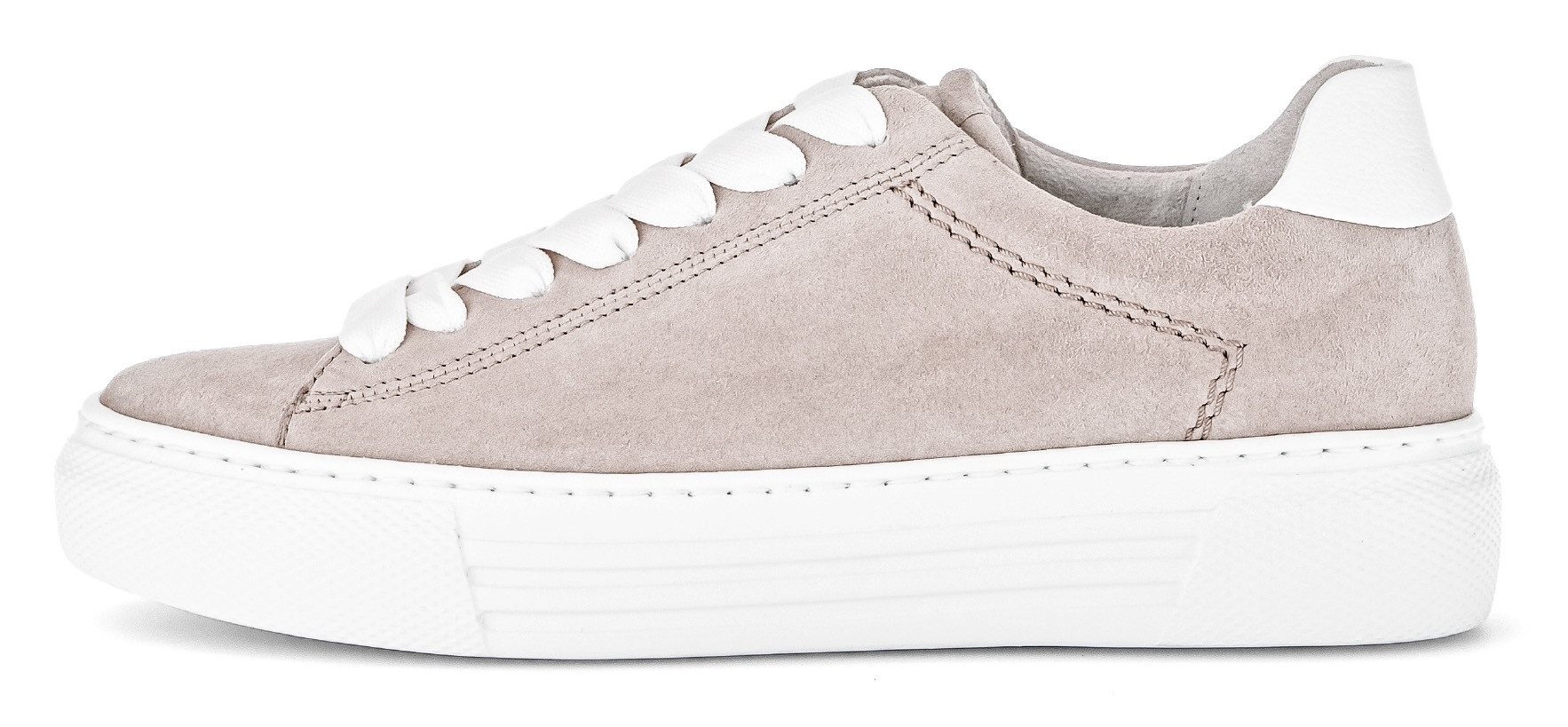 Gabor Plateausneakers Florence , vrijetijdsschoen, lage schoen, veterschoen met decoratieve stiksels, g-breedte