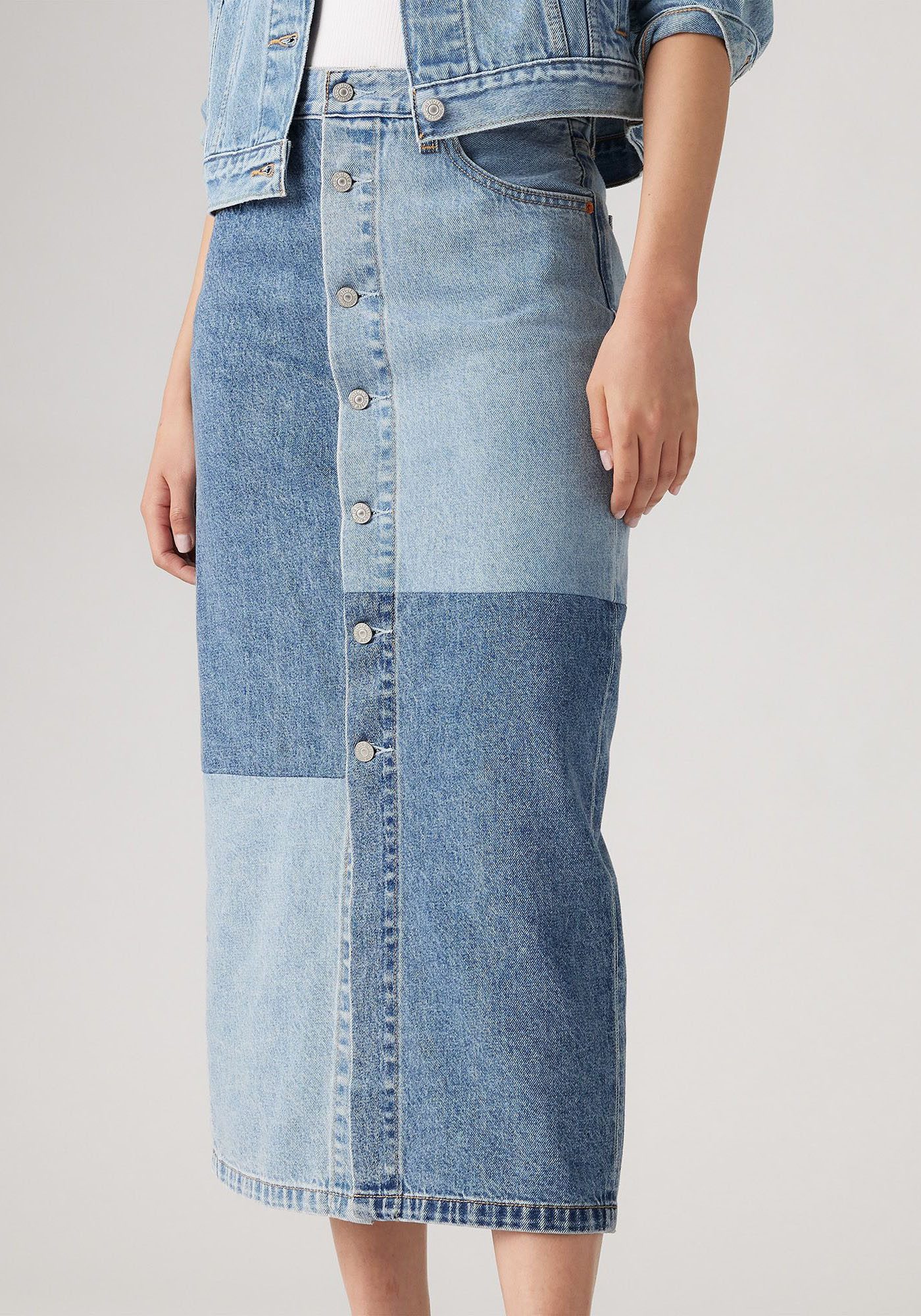 Levi's® Midirok met knoopsluiting