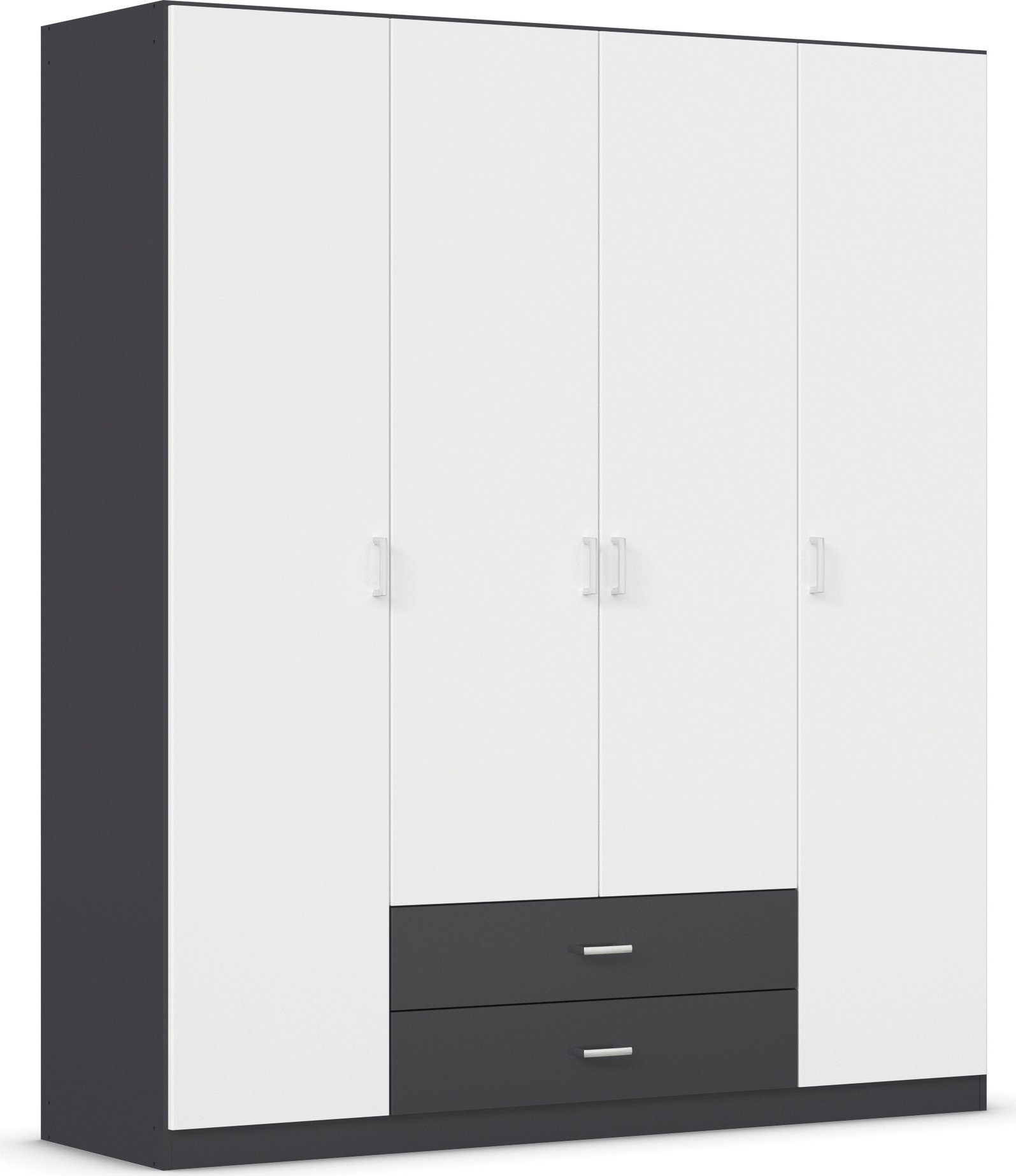 rauch Draaideurkast Kledingkast kast garderobe linnenkast GAMMA in 3 breedtes met 6 lades, in eenvoudig design topseller made in germany