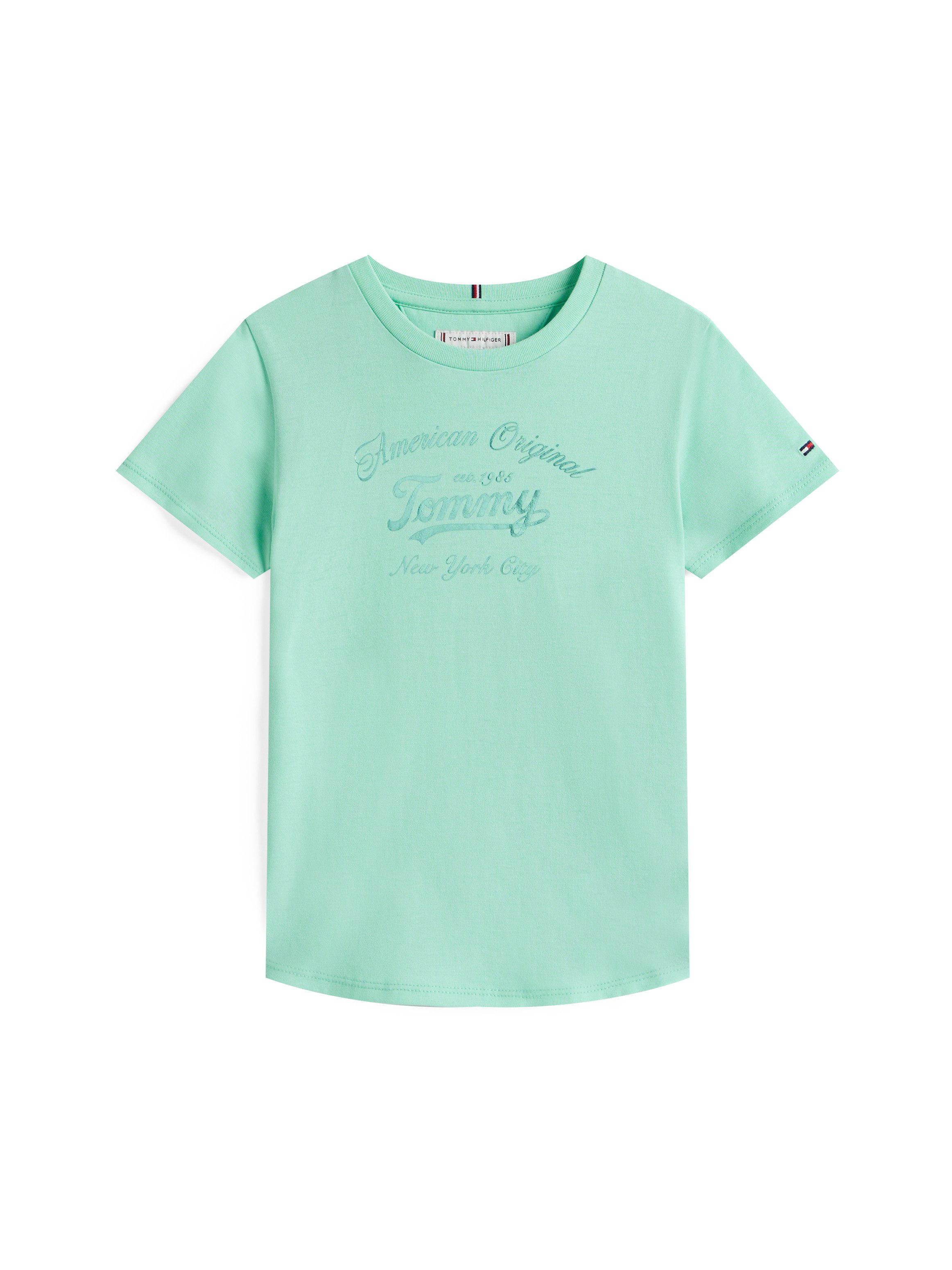 Tommy Hilfiger T-shirt TOMMY SCRIPT TEE SS voor kinderen tot 16 jaar, glanzende print
