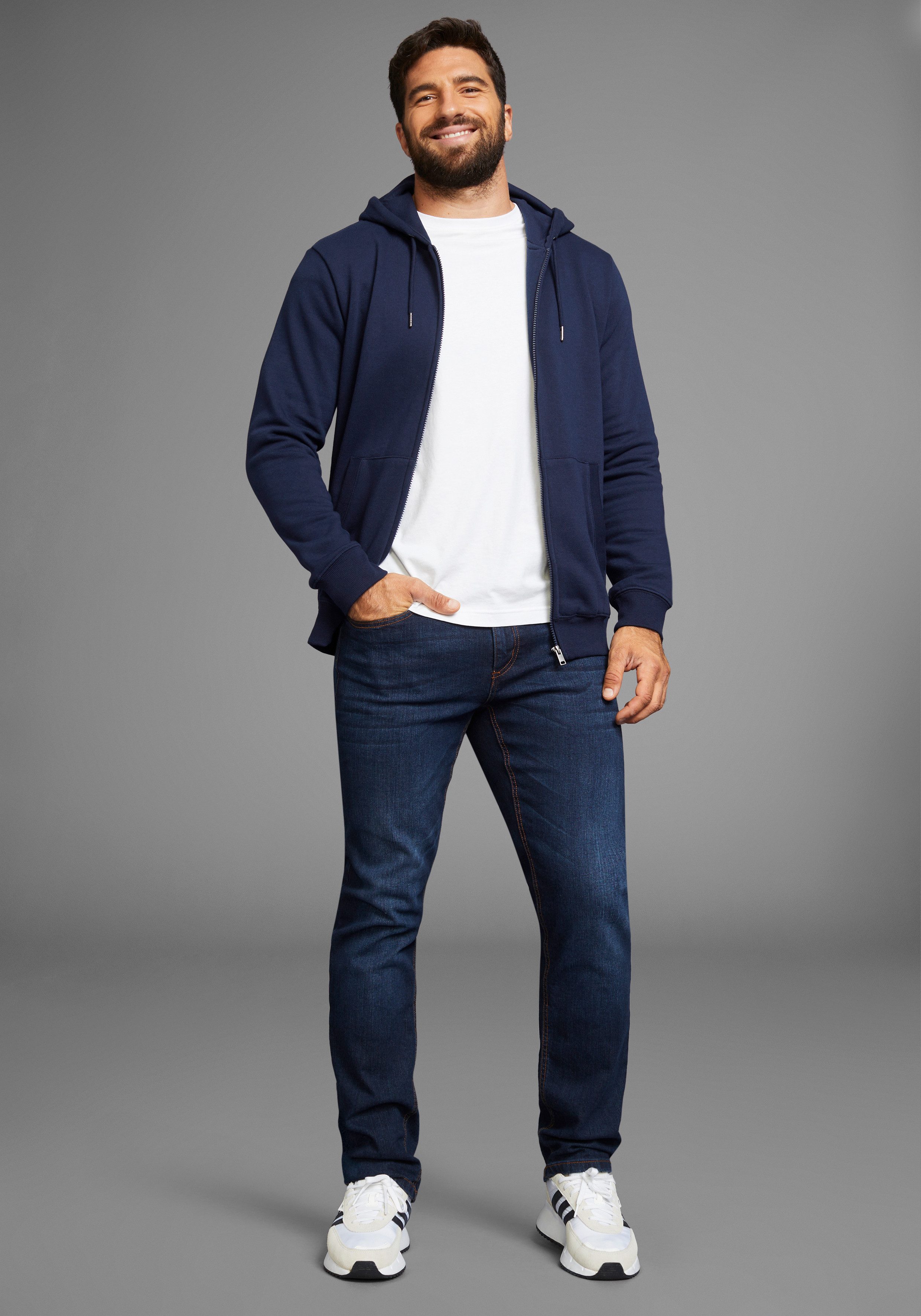 Man's World Capuchonsweatvest met zakken