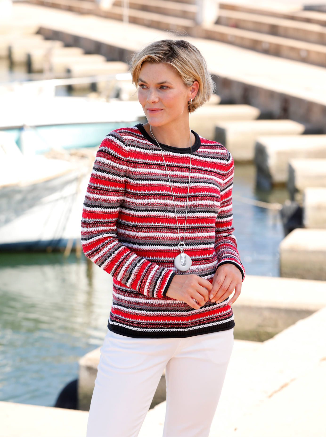 Casual Looks Gebreide trui Gestreepte trui