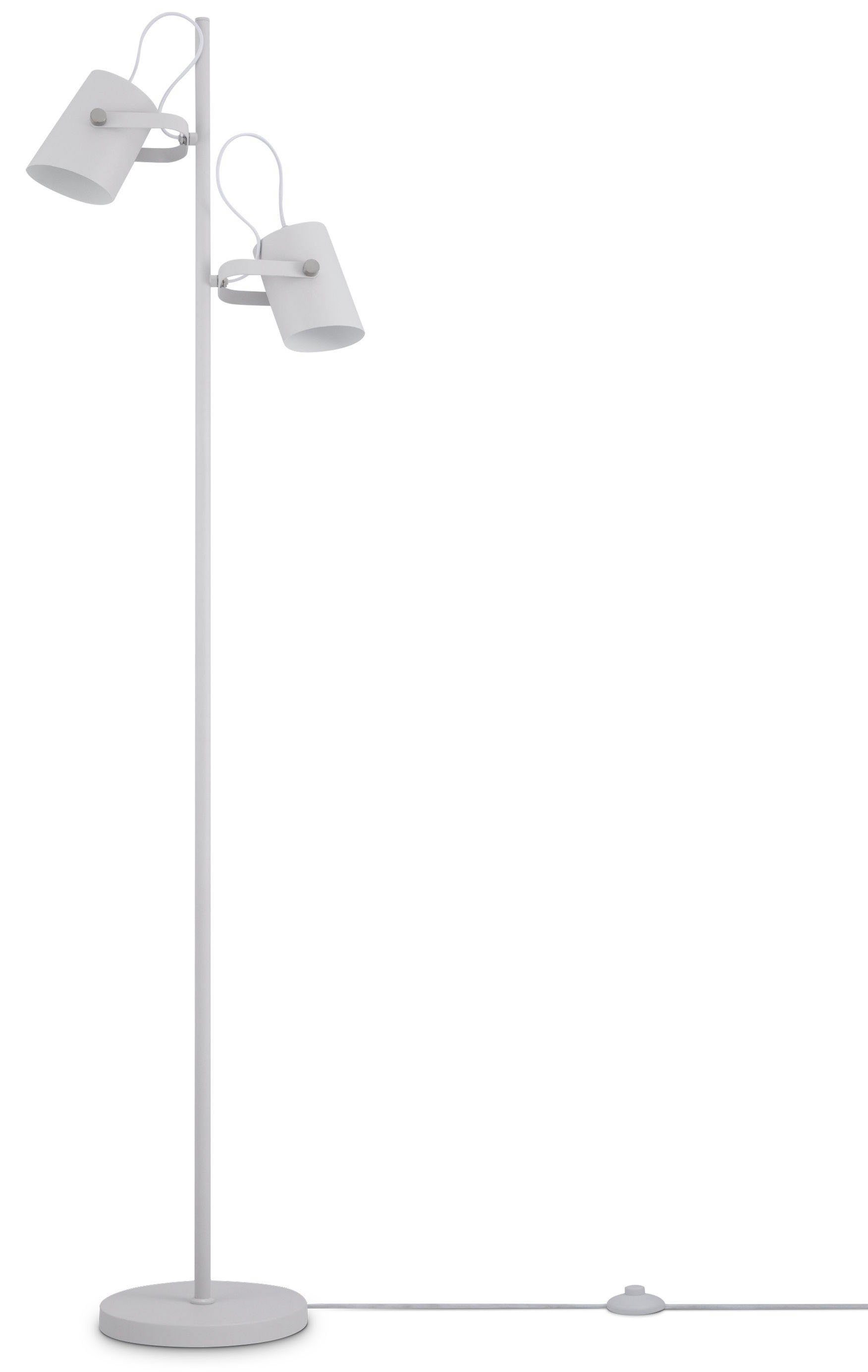 Paco Home Staande lamp Karl met compatibele dimmer en lichtbron vloerlampen wit