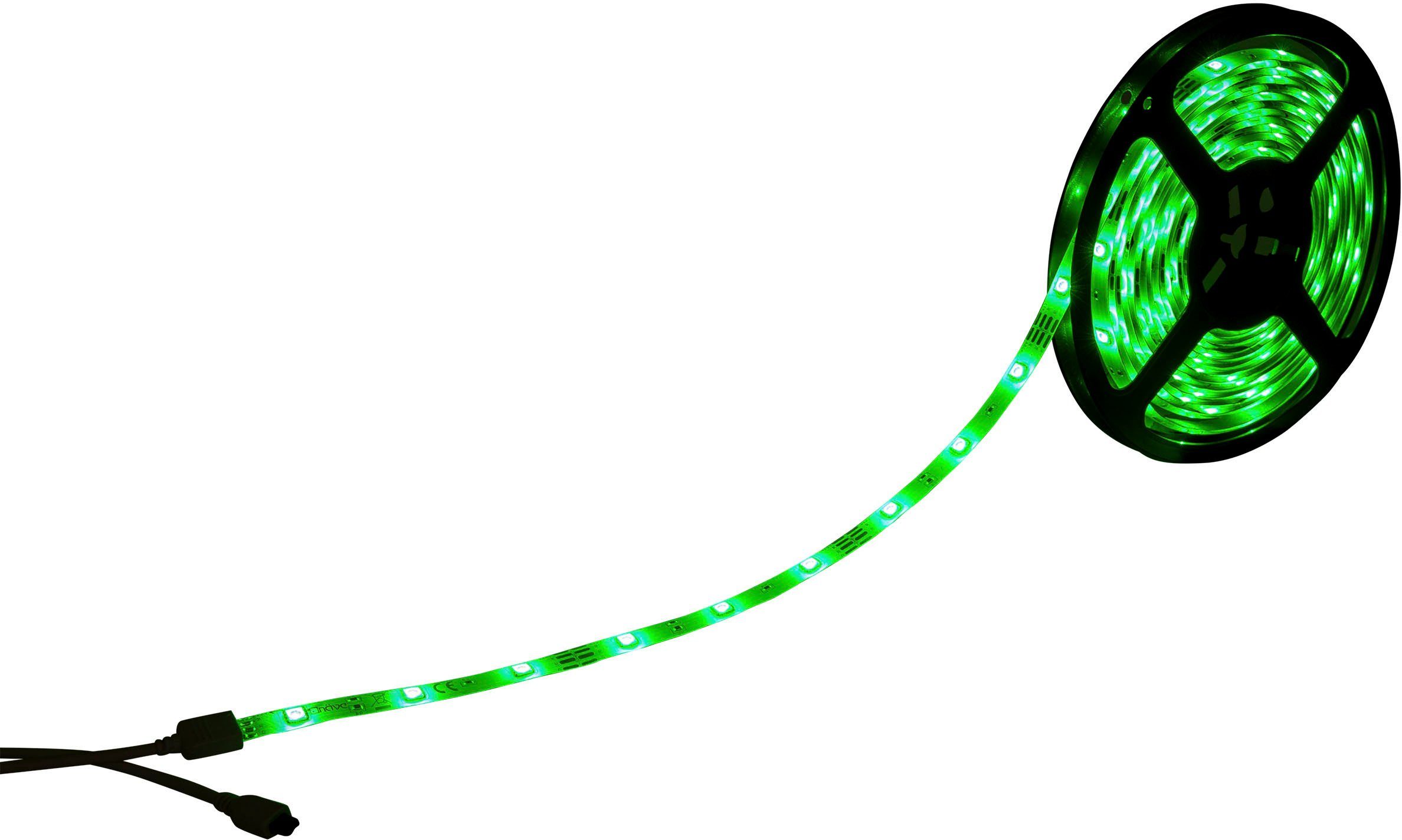 näve Led-strepen Stripe LED strip RGB, Tuya, Bluetooth, 5m, afstandsbediening, IP20, dimbaar, 19W (1 stuk)