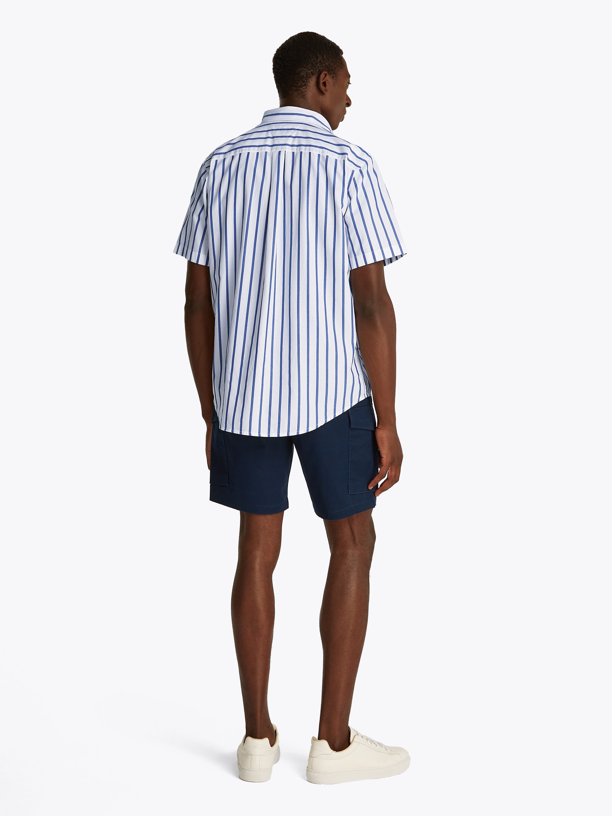 Tommy Hilfiger Overhemd met korte mouwen FLEX POPLIN STP SHIRT S/S