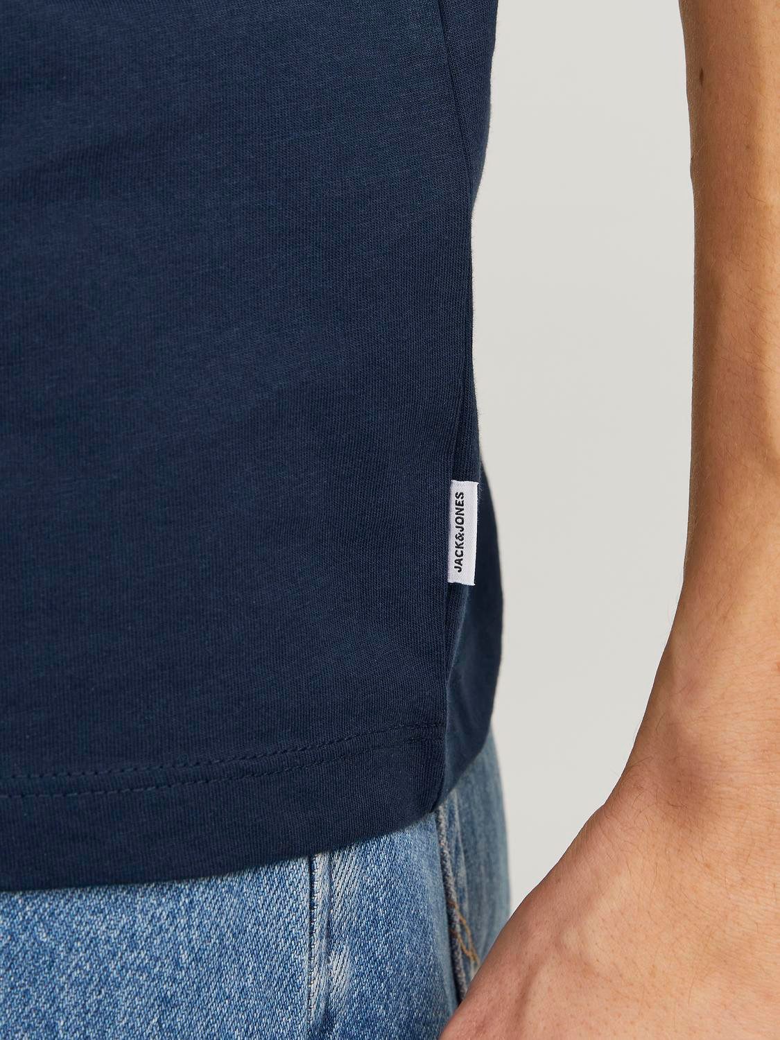 Jack & Jones T-shirt JJEORGANIC BASIC TEE SS O-NE 5PK MP NOOS (5-delig, Set van 5)