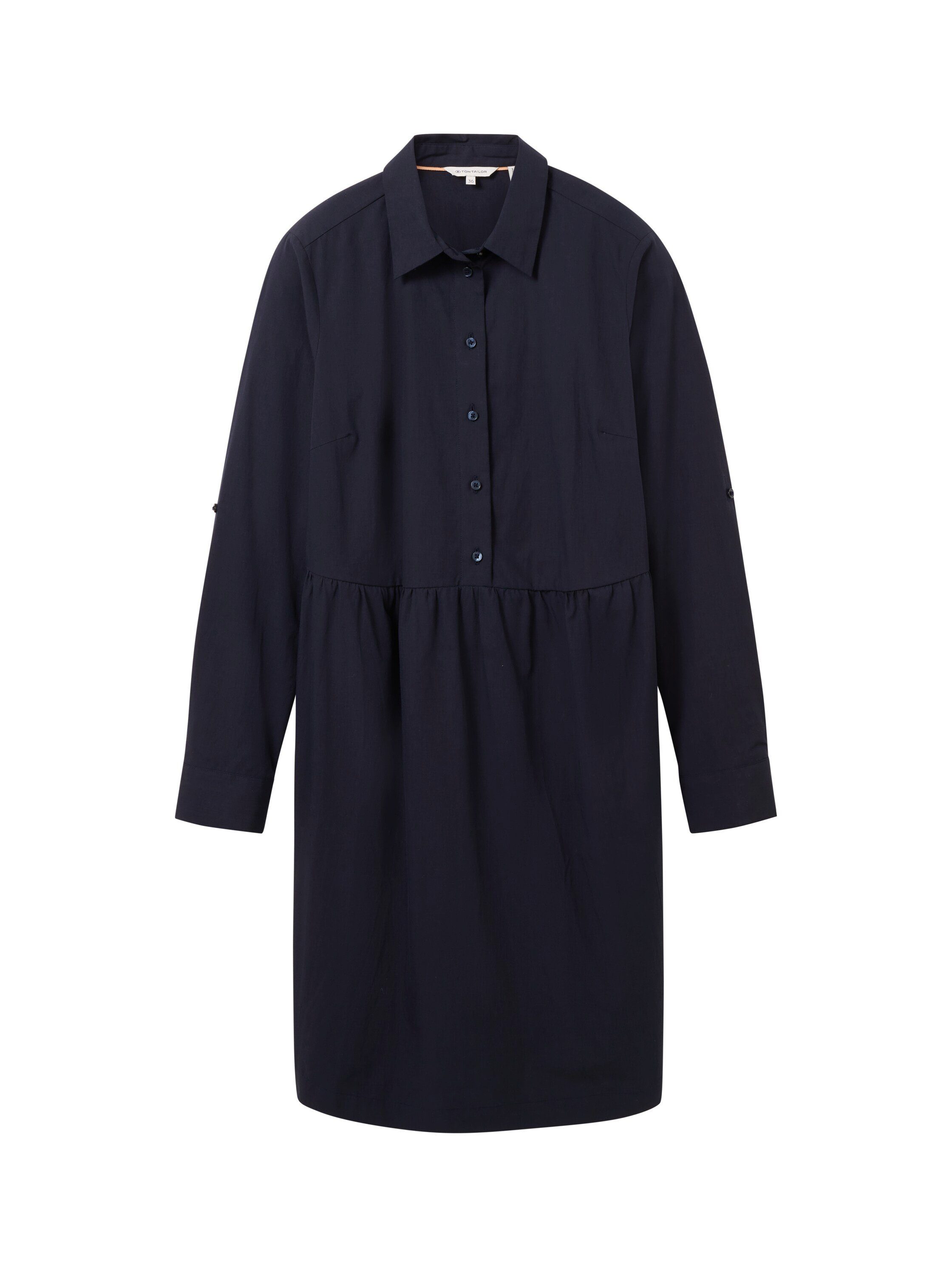 Tom Tailor Jurk met overhemdkraag POPLIN met knoopsluiting