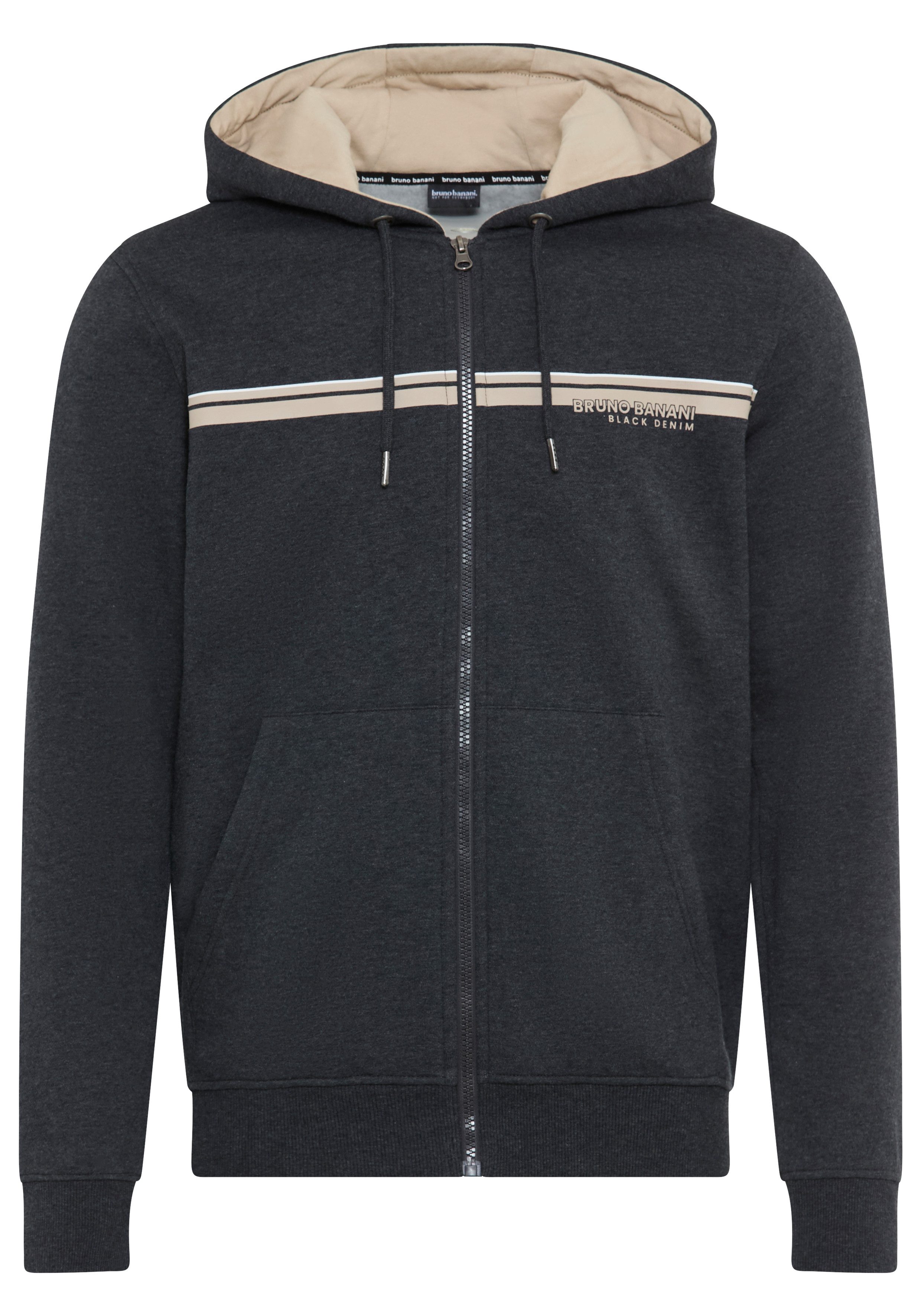Bruno Banani Capuchonsweatvest moderne borstprint
