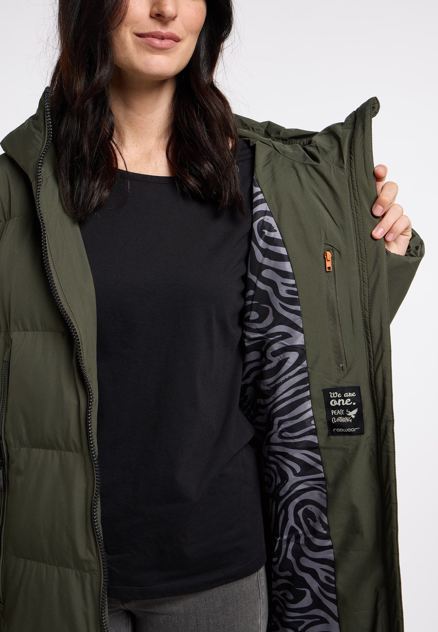 Ragwear Gewatteerde jas PATRISE warme winterjas met grote ritszakken