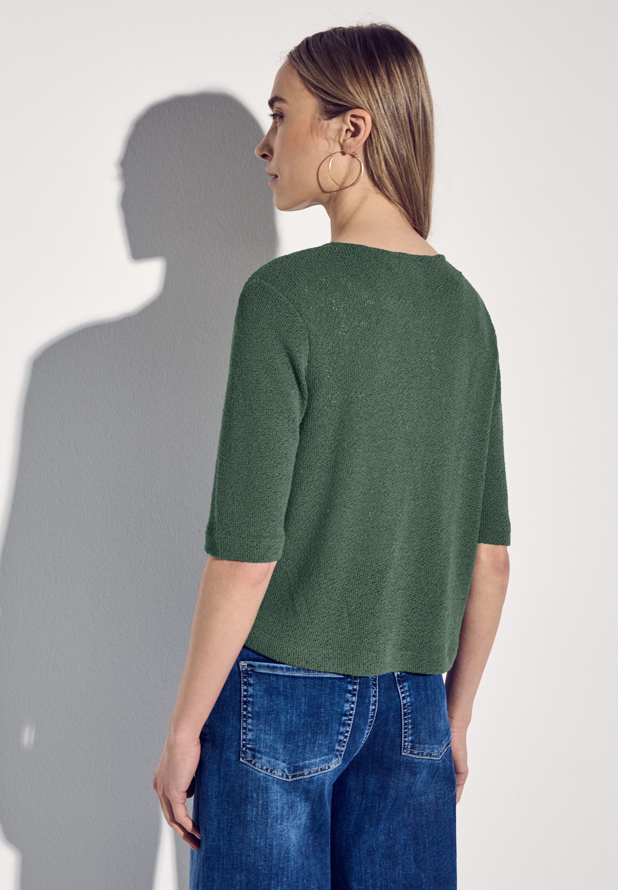 STREET ONE Shirtjasje in brei-look