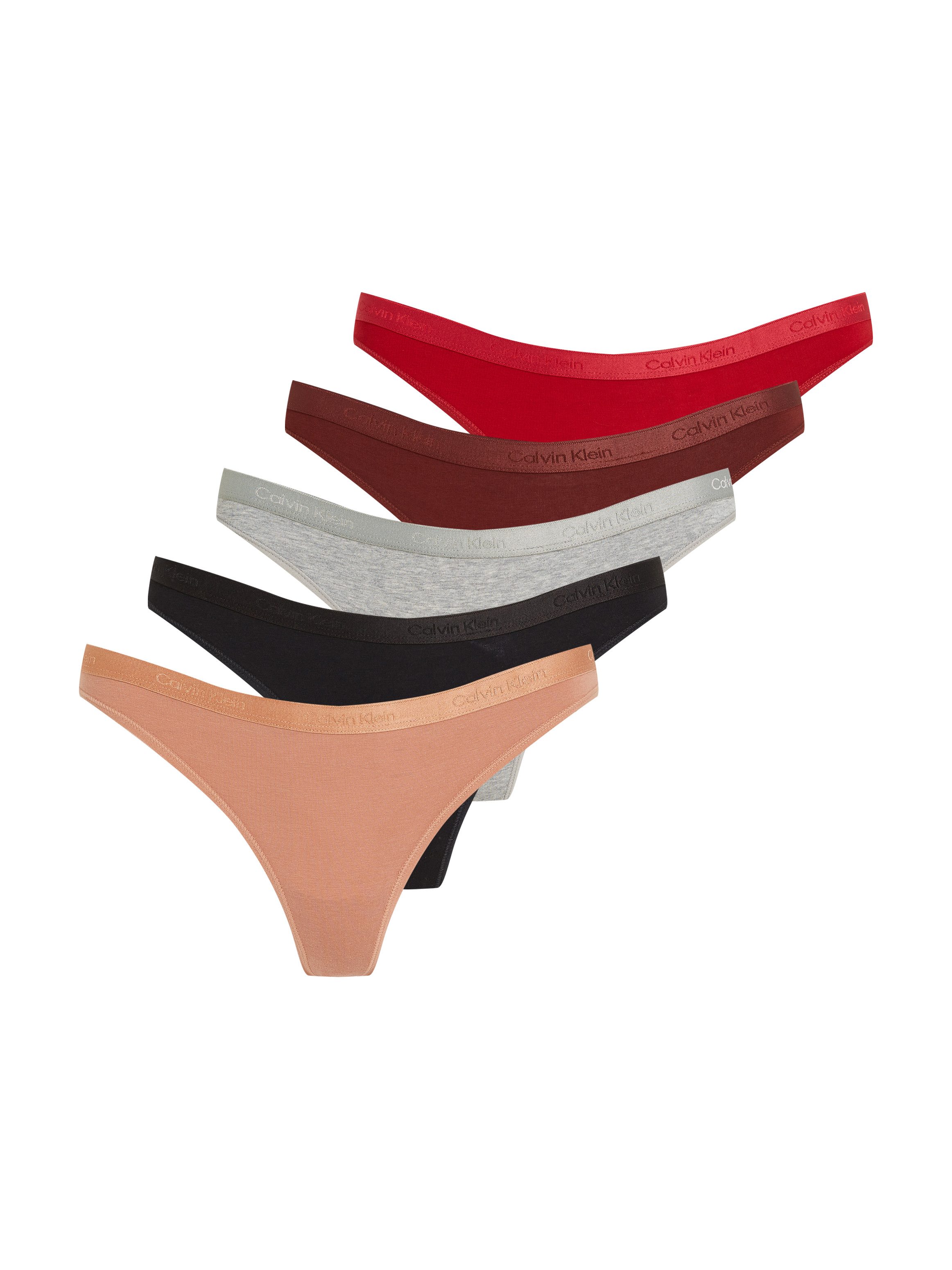 Calvin Klein Stringtanga THONG 5PK met elastische logo-band (5 stuks Set van 5)