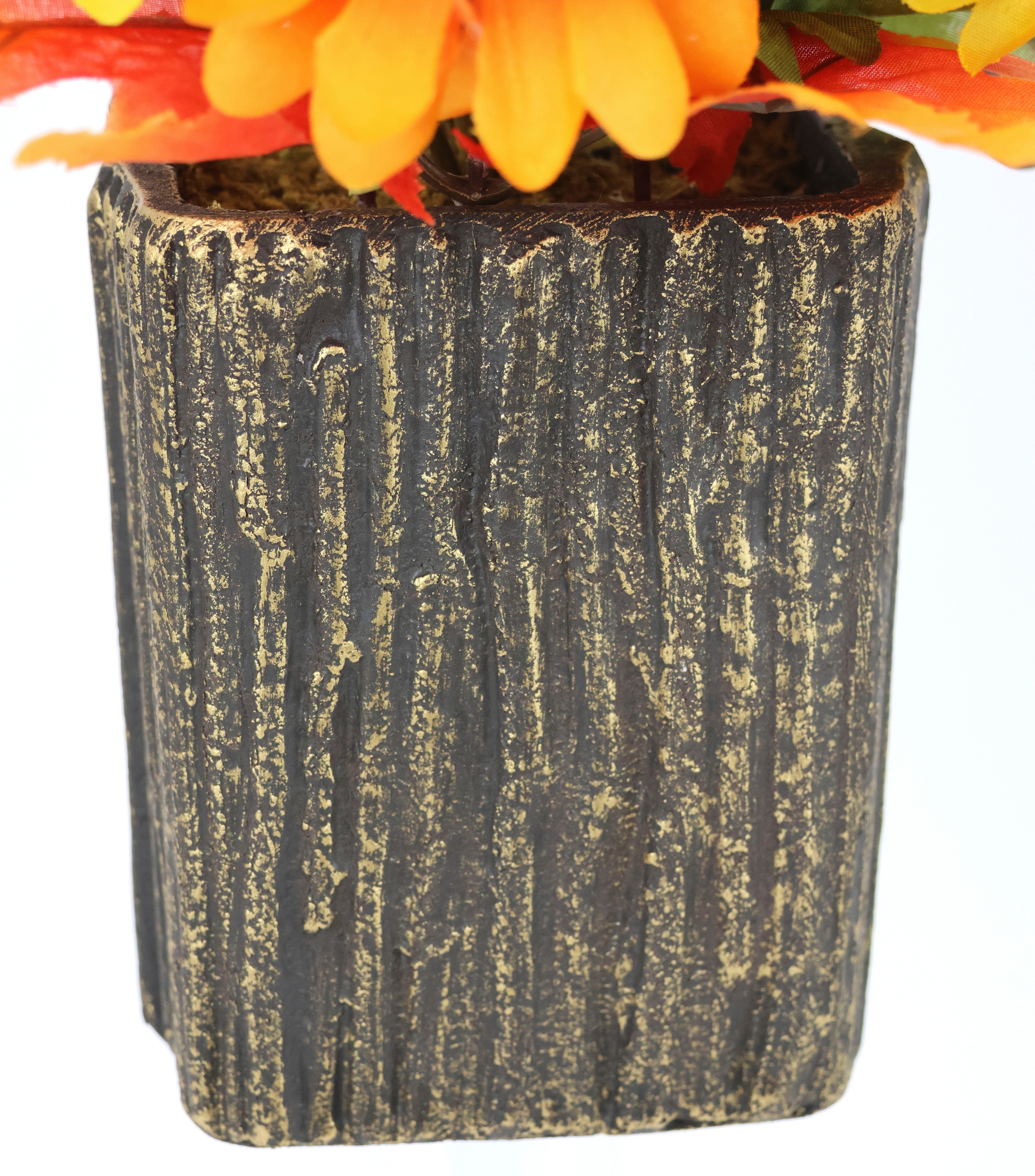 I.GE.A. Kunstbloem Chrysanten in pot Herfstdecoratie, herfstbloemen, kunstplant (1 stuk)