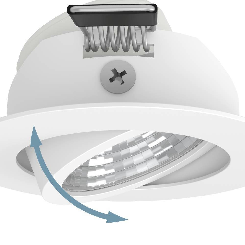 EGLO Plafondlamp SALICETO LED, inbouwspot, woonkamerlamp, 4,2x8,8x4,2cm, uitsnede 6,8cm (1 stuk)
