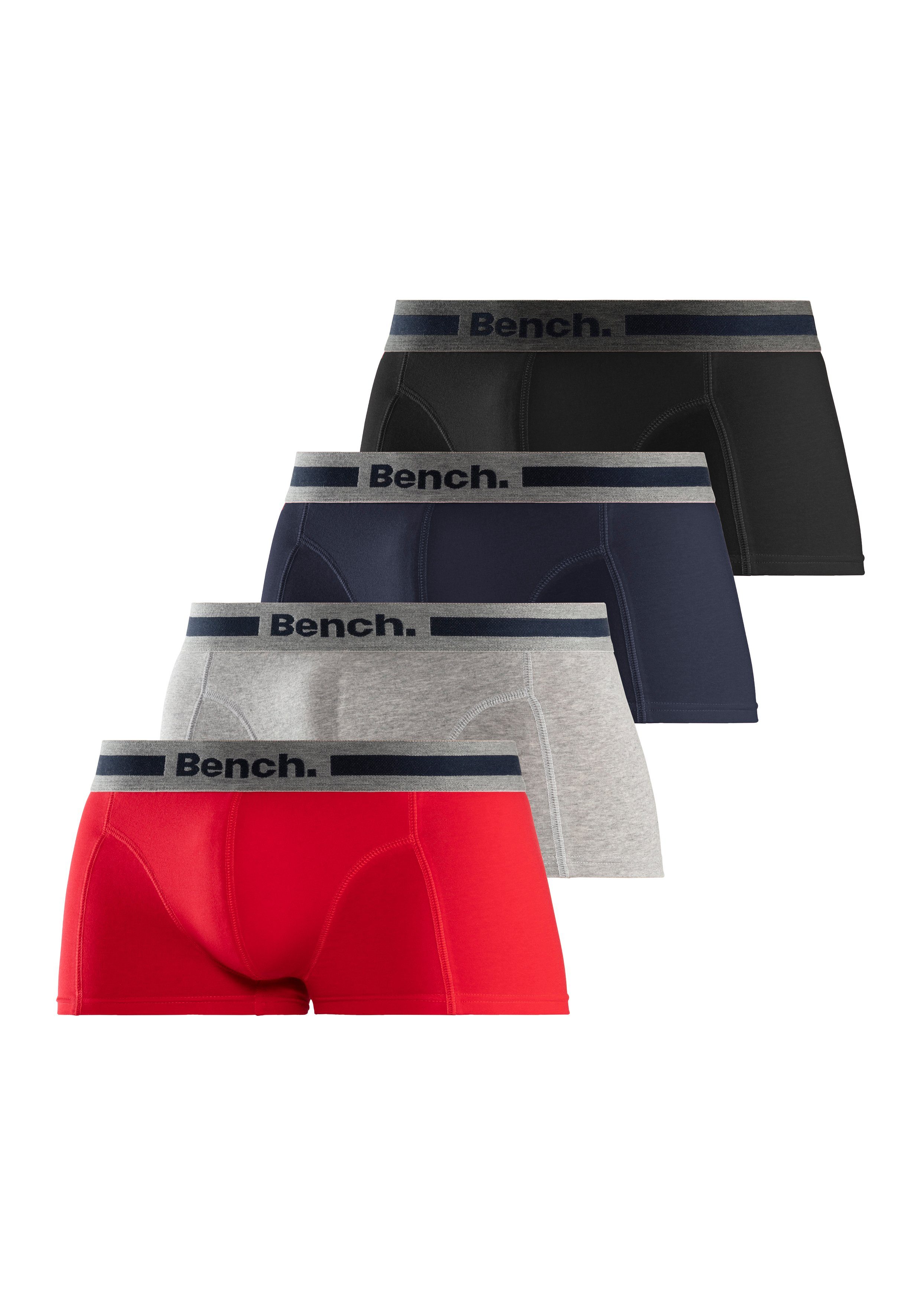 Bench. Hipster strak zittende boxershorts van katoenmix (set, 4 stuks)